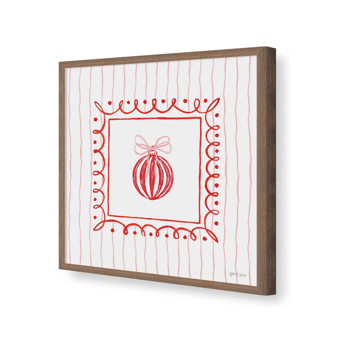 [Color:Walnut], Picture of art in a Walnut frame of the corner