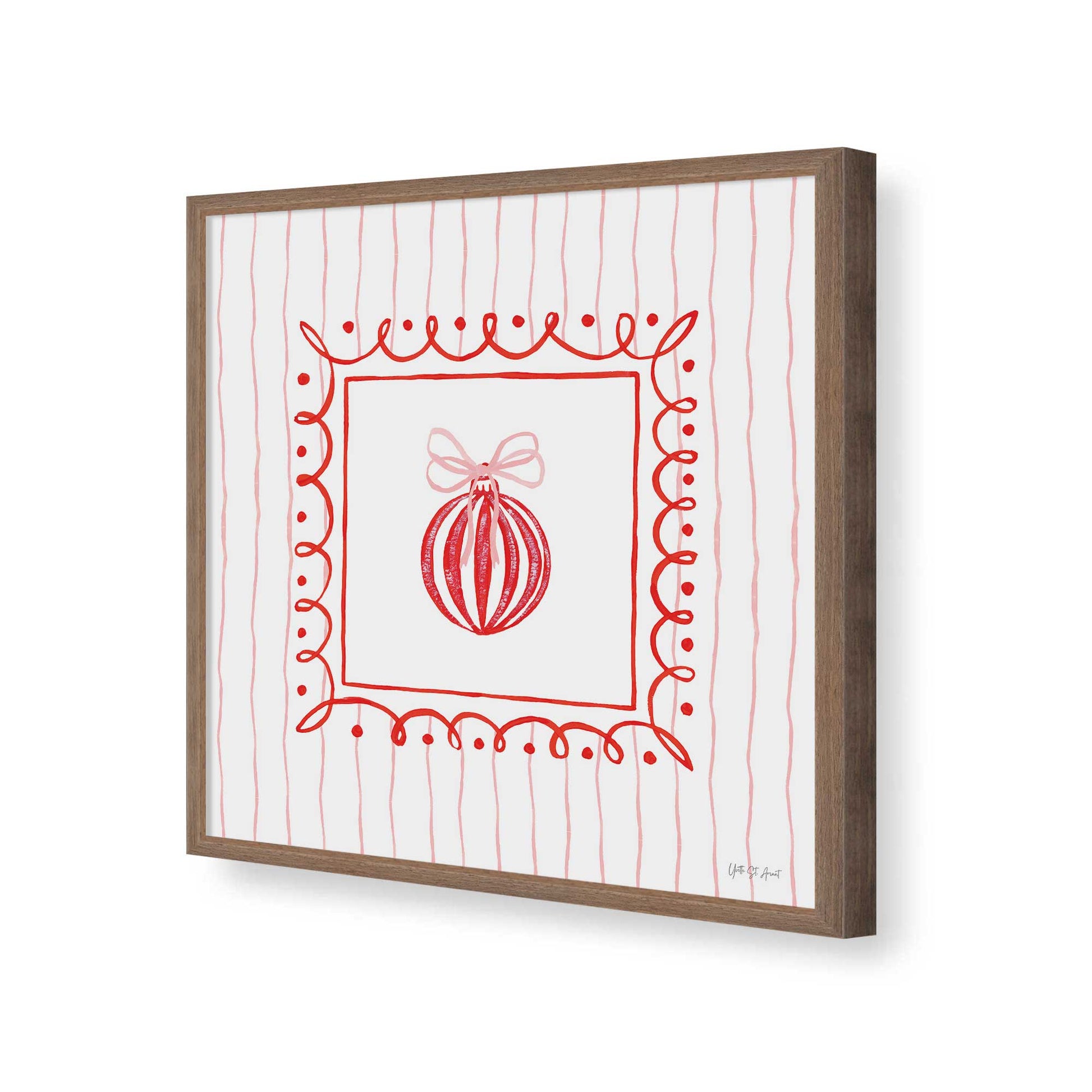 [Color:Walnut], Picture of art in a Walnut frame of the corner