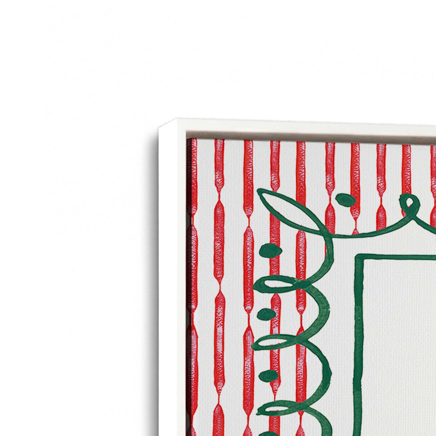 [Color:Opaque White], Picture of art in a White frame at an angle