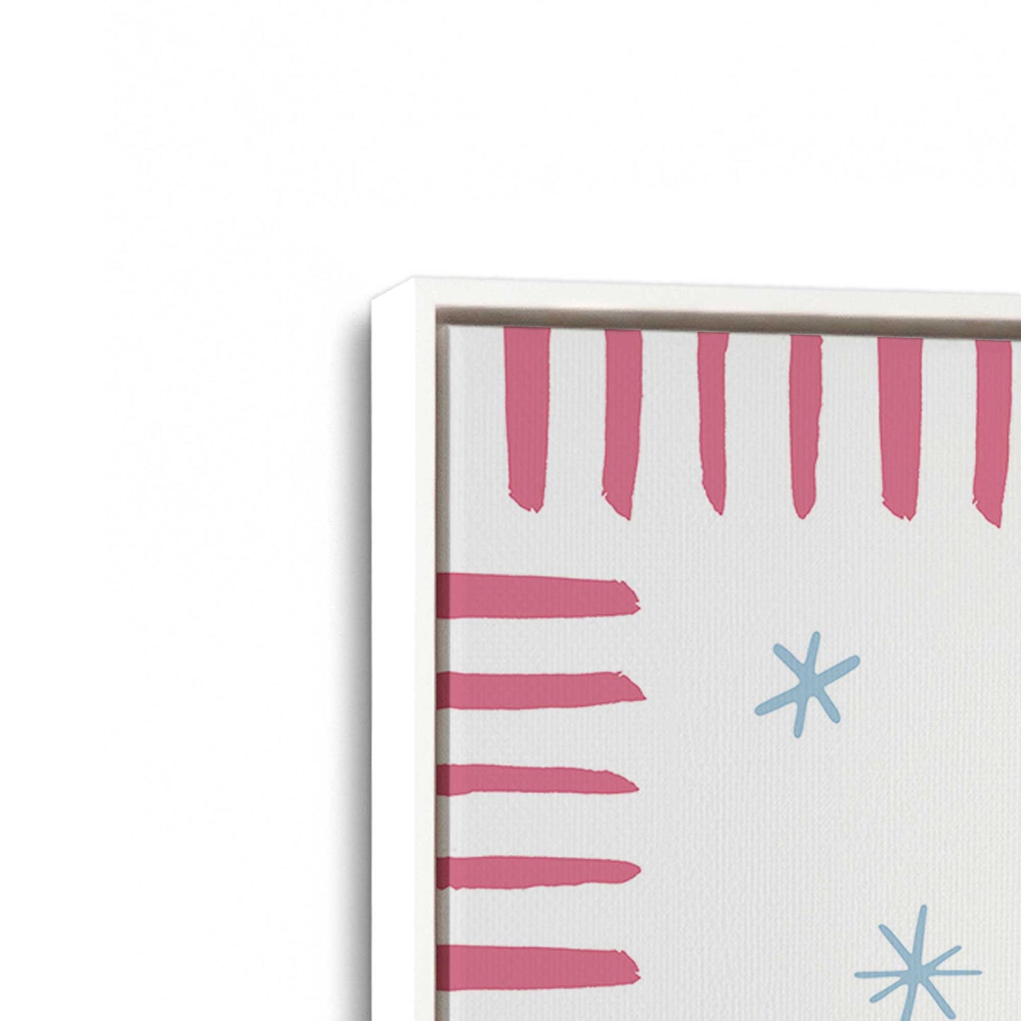 [Color:Opaque White], Picture of art in a White frame at an angle