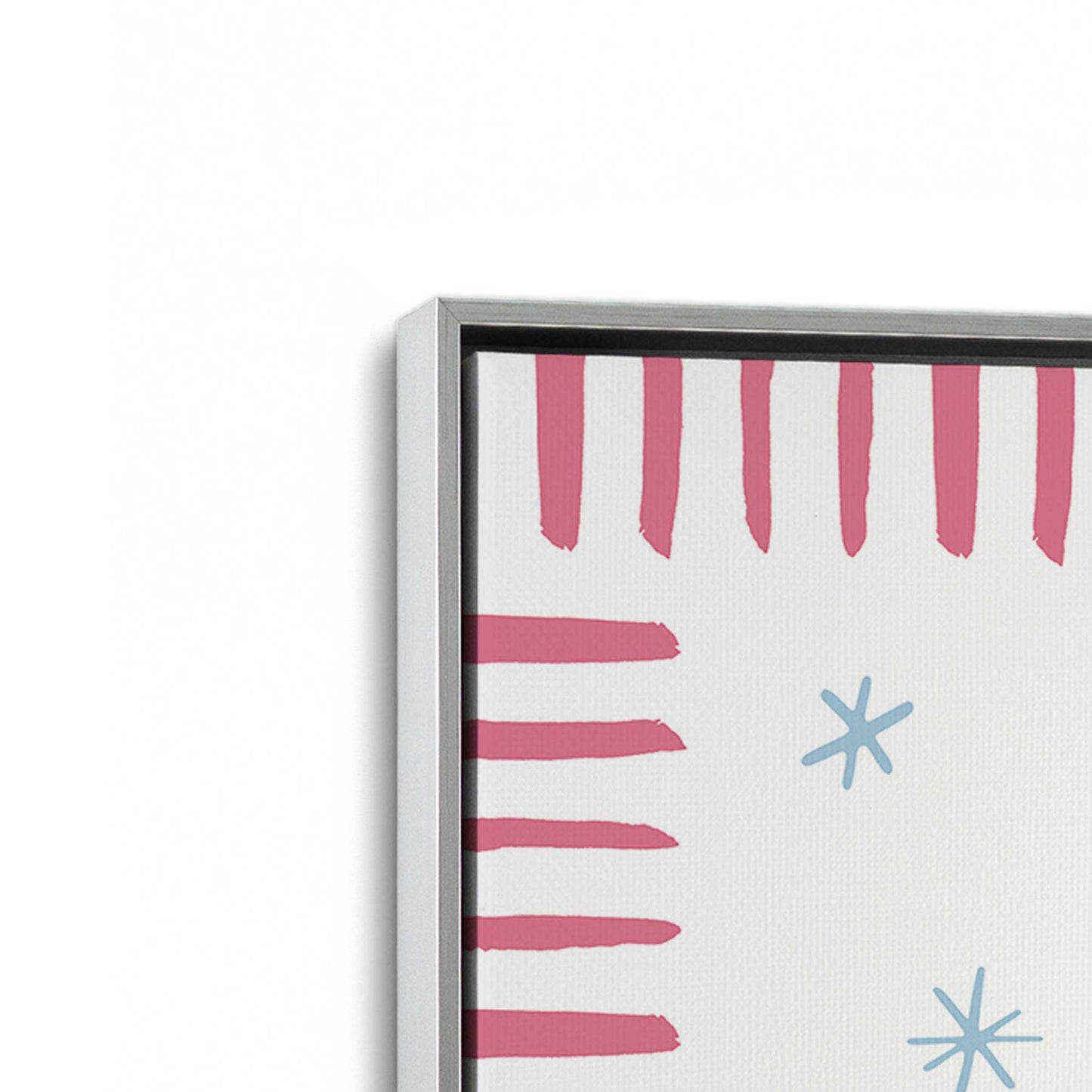 [Color:Polished Chrome], Picture of art in a Polished Chrome frame at an angle