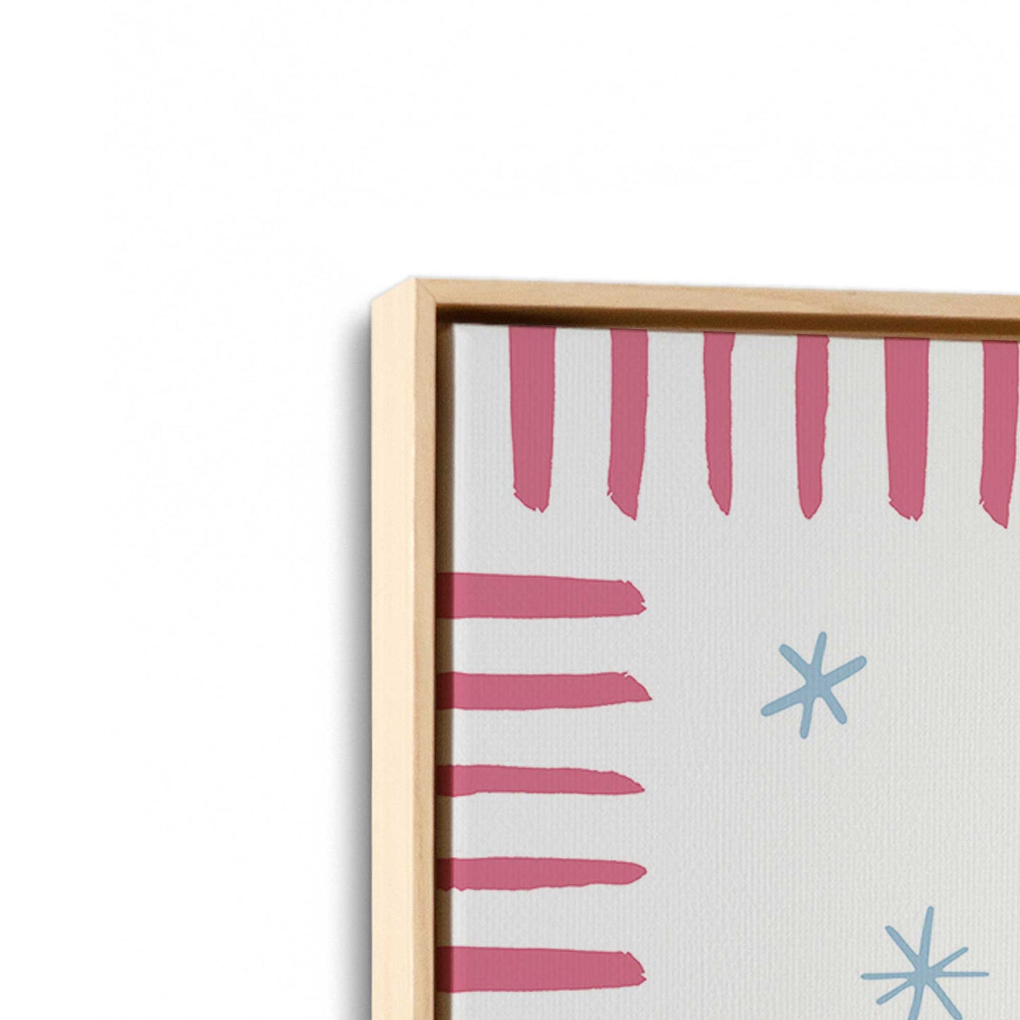 [Color:American Maple], Picture of art in a American Maple frame at an angle