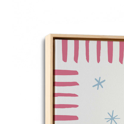 [Color:American Maple], Picture of art in a American Maple frame at an angle