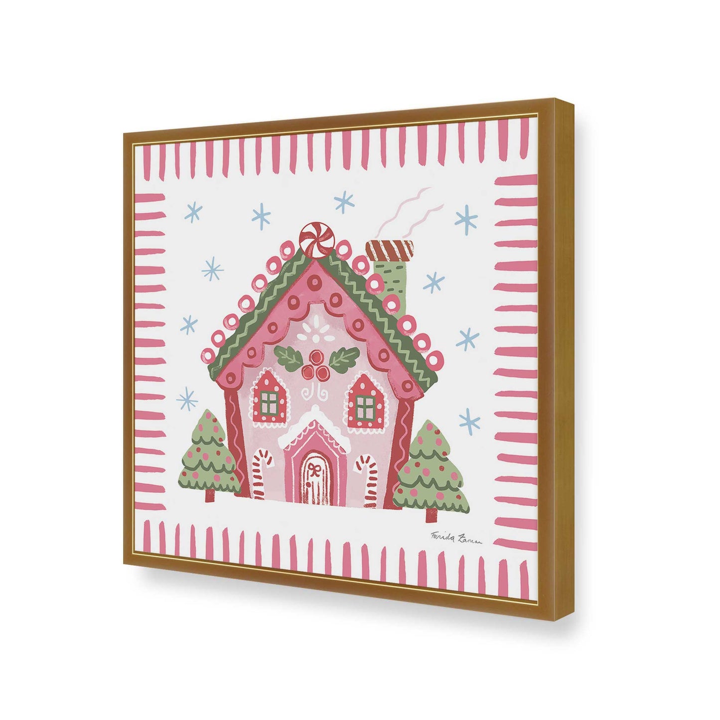 [Color:Polished Gold], Picture of art in a Polished Gold frame of the corner