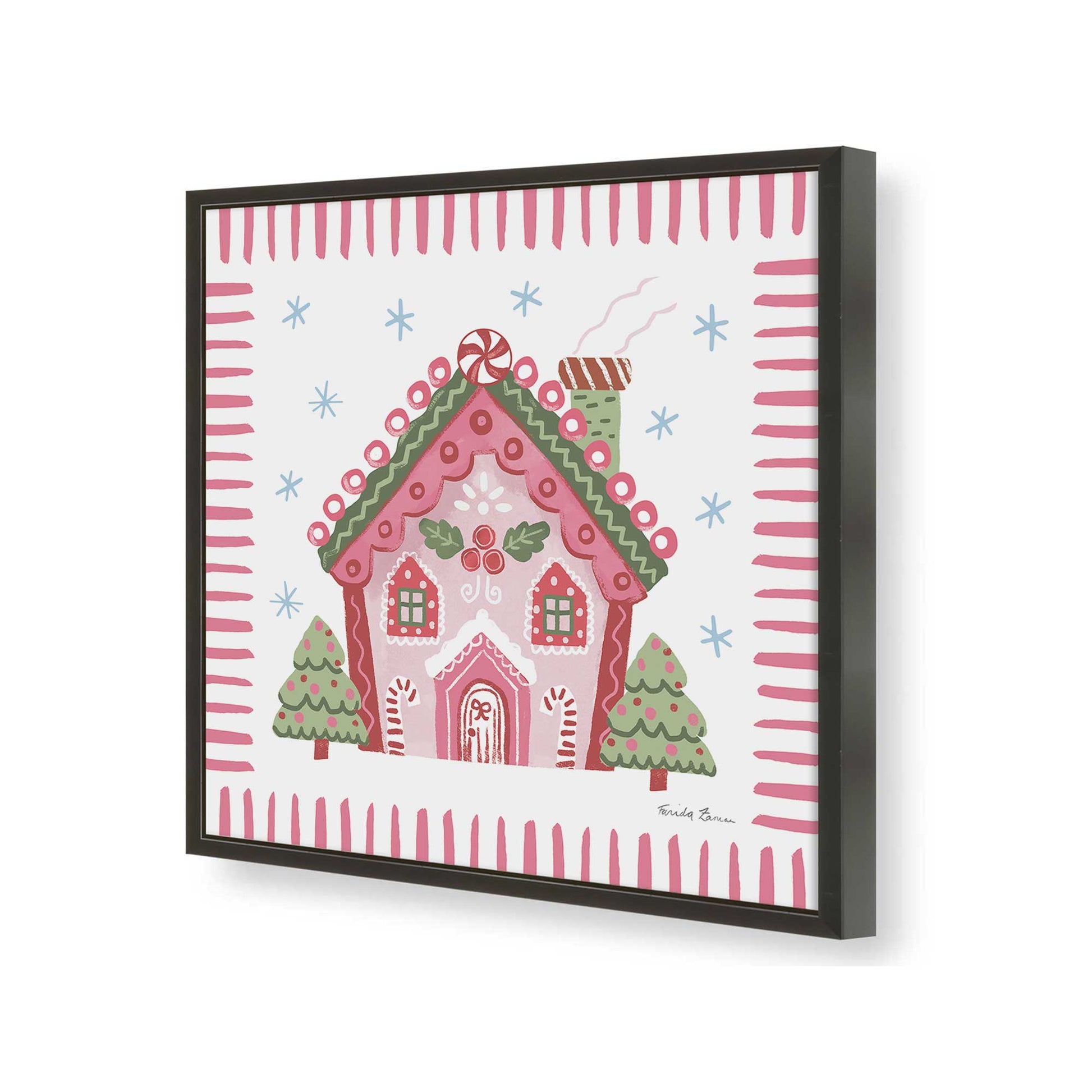 [Color:Satin Black], Picture of art in a Satin Black frame of the corner