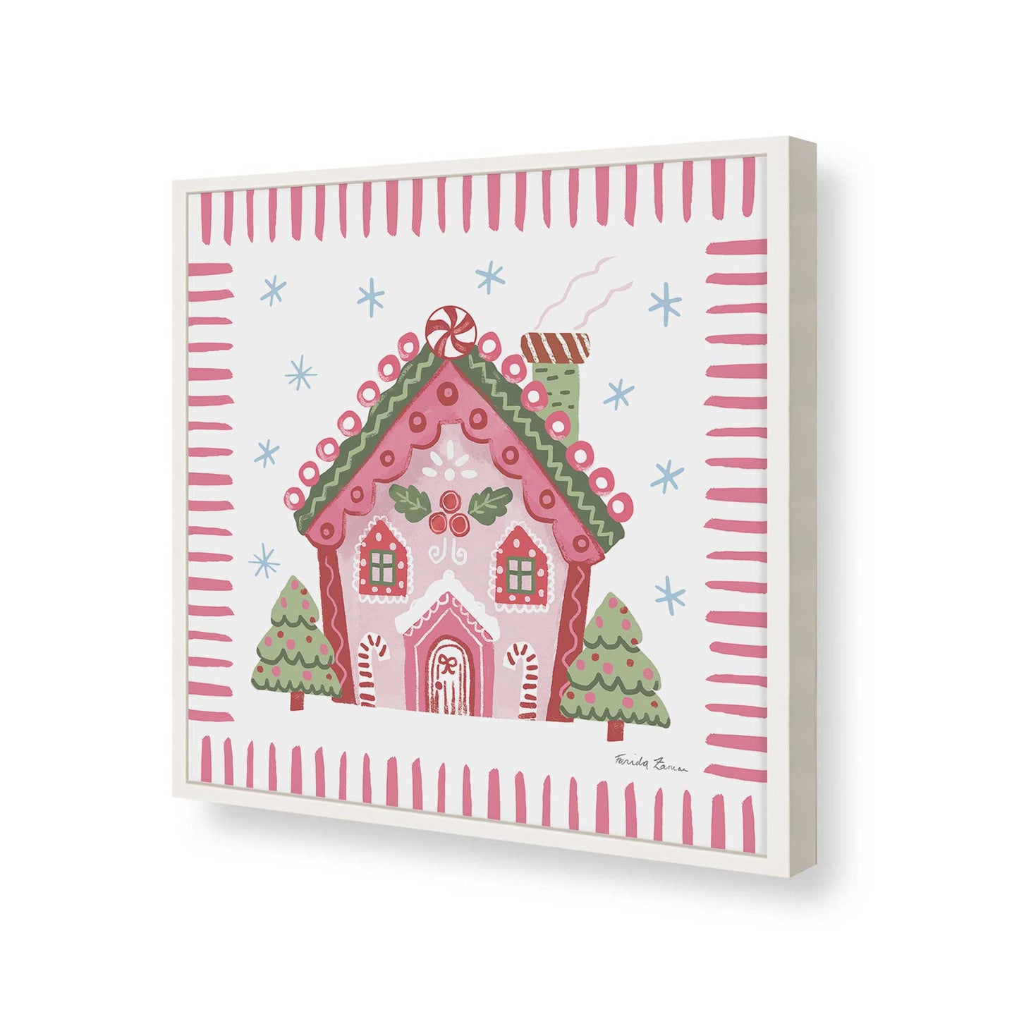 [Color:Opaque White], Picture of art in a Opaque White frame of the corner