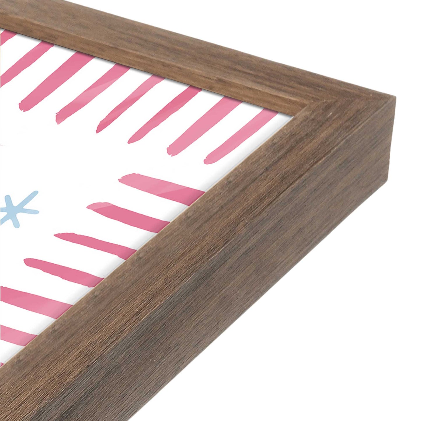 [Color:Walnut], Picture of art in a Walnut frame at an angle