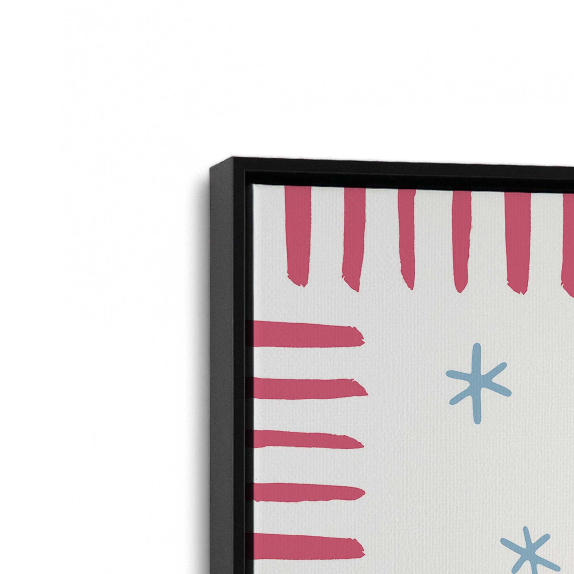 [Color:Satin Black], Picture of art in a Satin Black frame at an angle