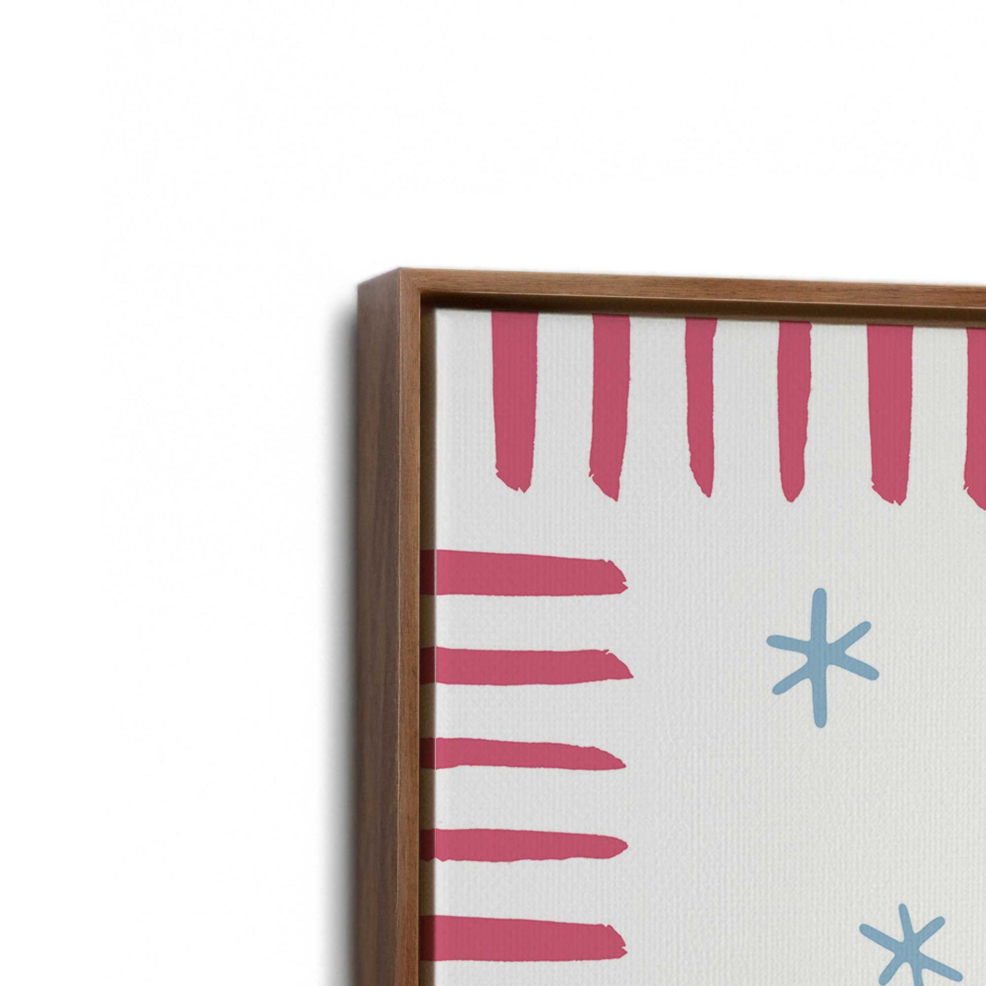 [Color:Walnut], Picture of art in a Walnut frame at an angle