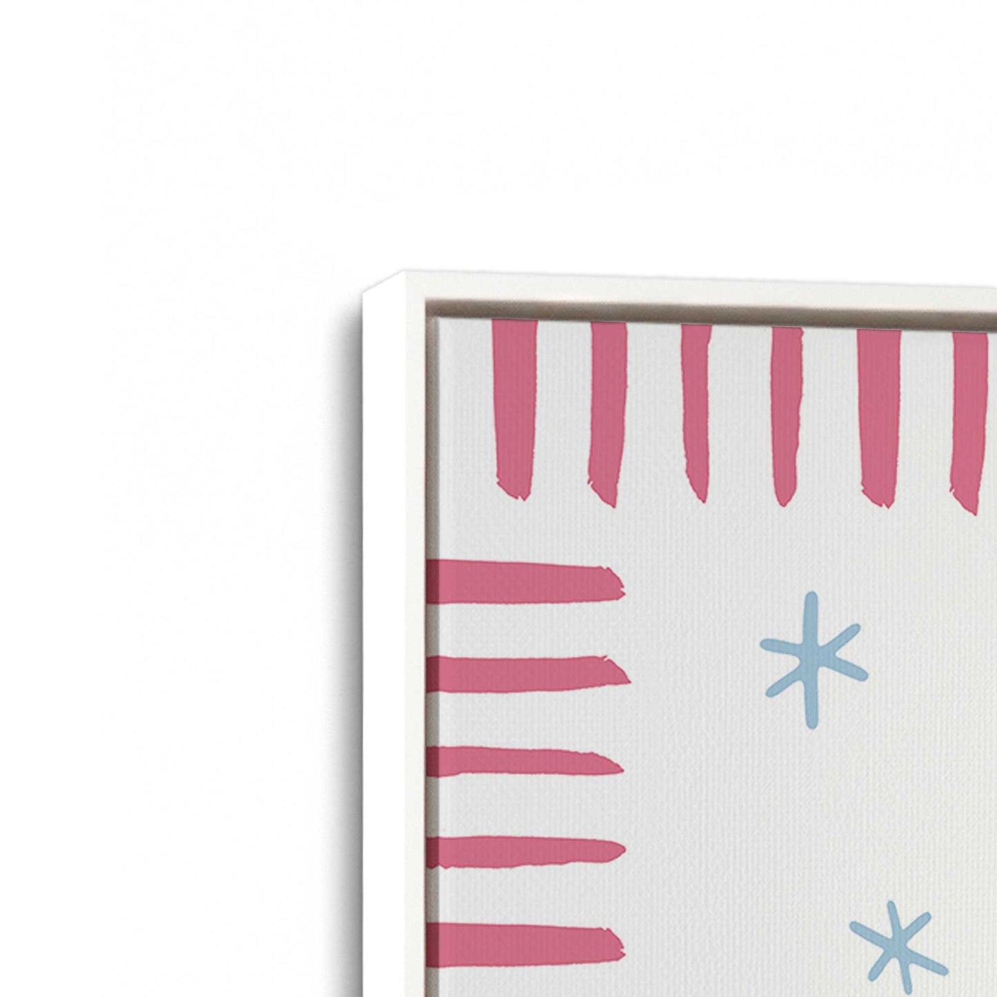 [Color:Opaque White], Picture of art in a White frame at an angle