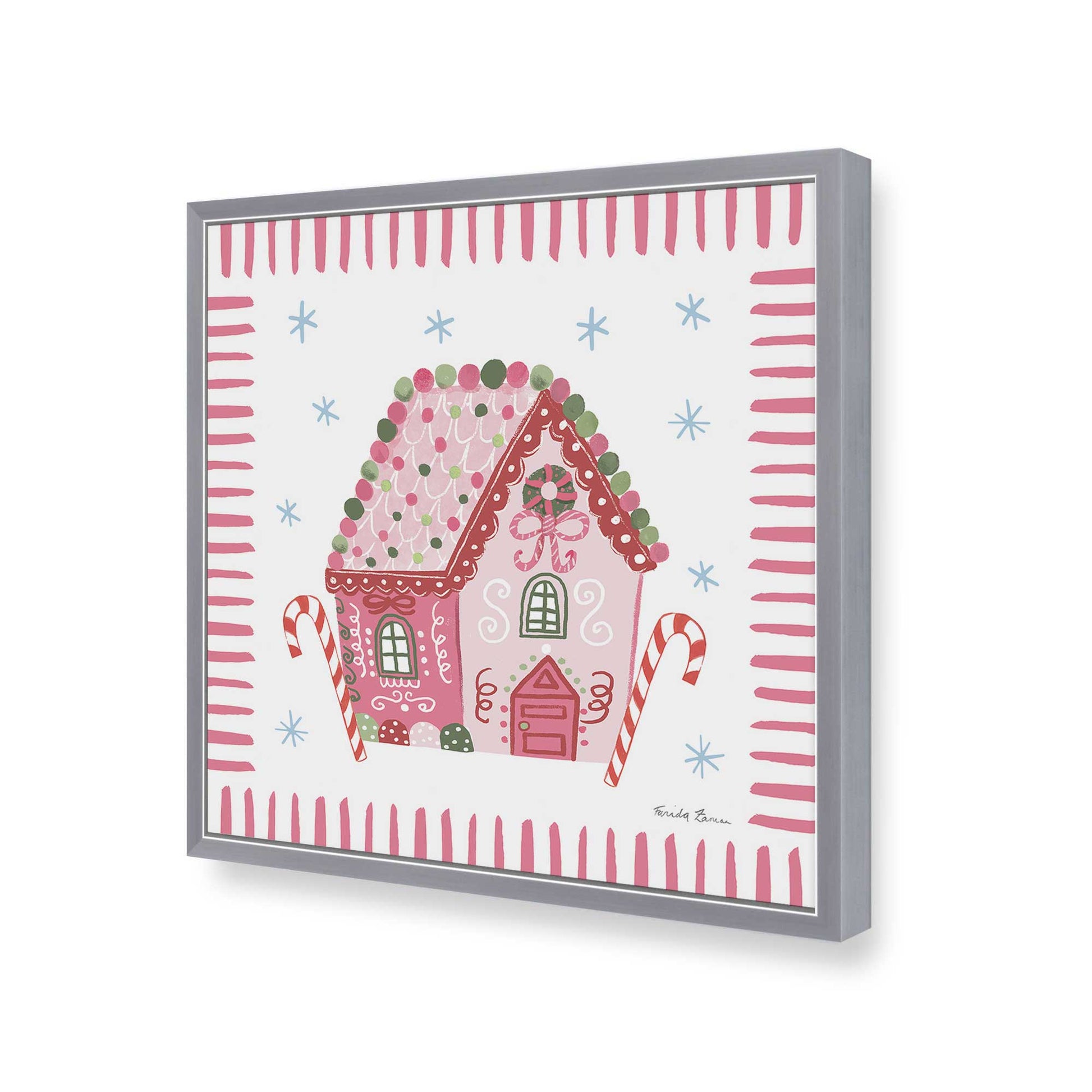 [Color:Polished Chrome], Picture of art in a Polished Chrome frame of the corner