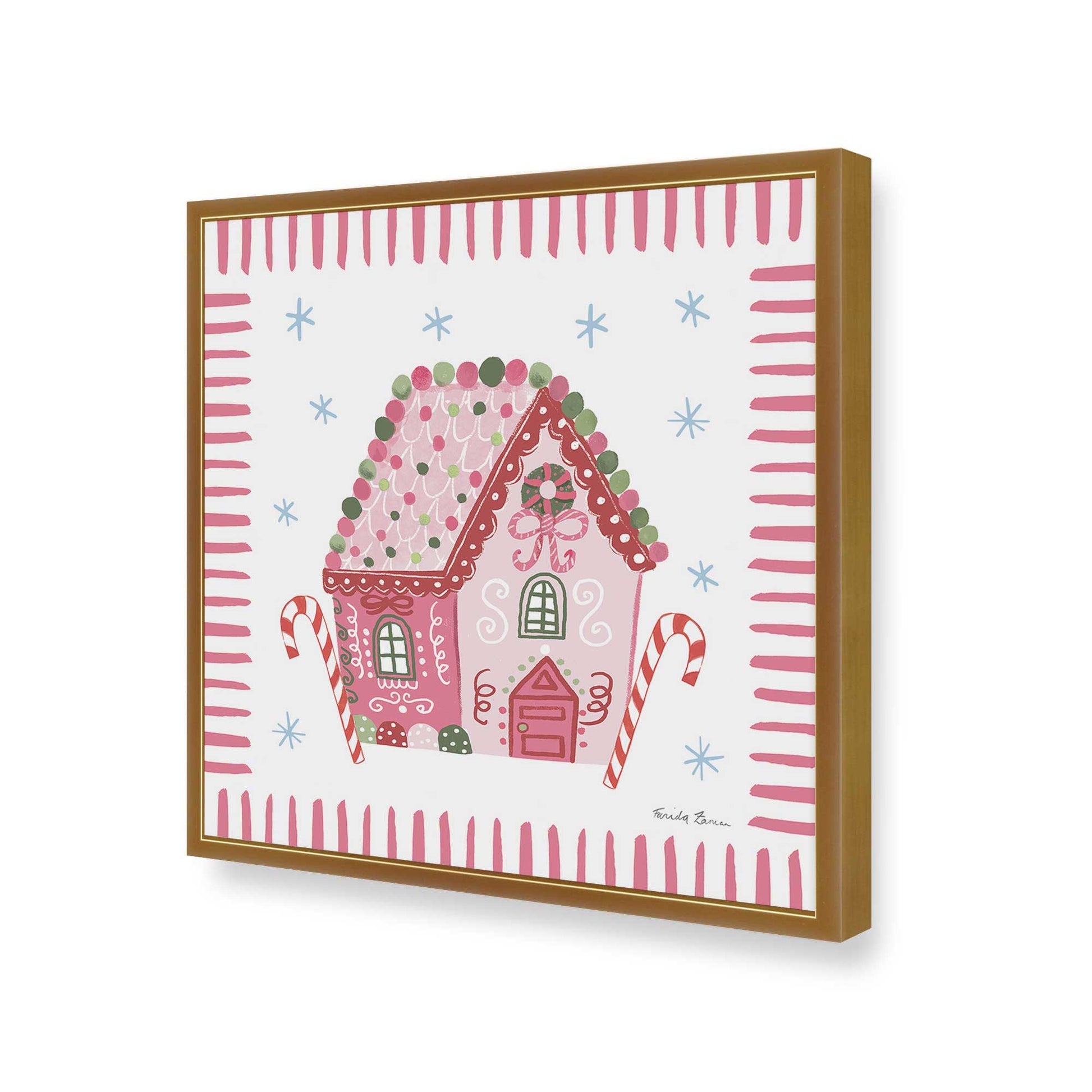 [Color:Polished Gold], Picture of art in a Polished Gold frame of the corner