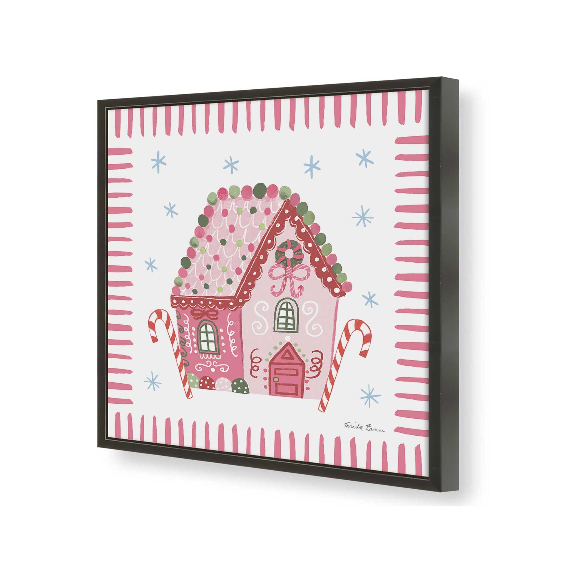 [Color:Satin Black], Picture of art in a Satin Black frame of the corner