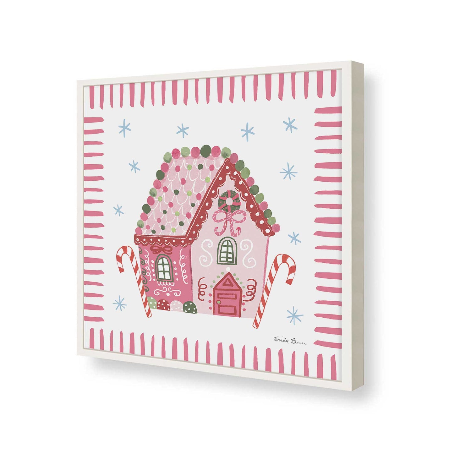 [Color:Opaque White], Picture of art in a Opaque White frame of the corner