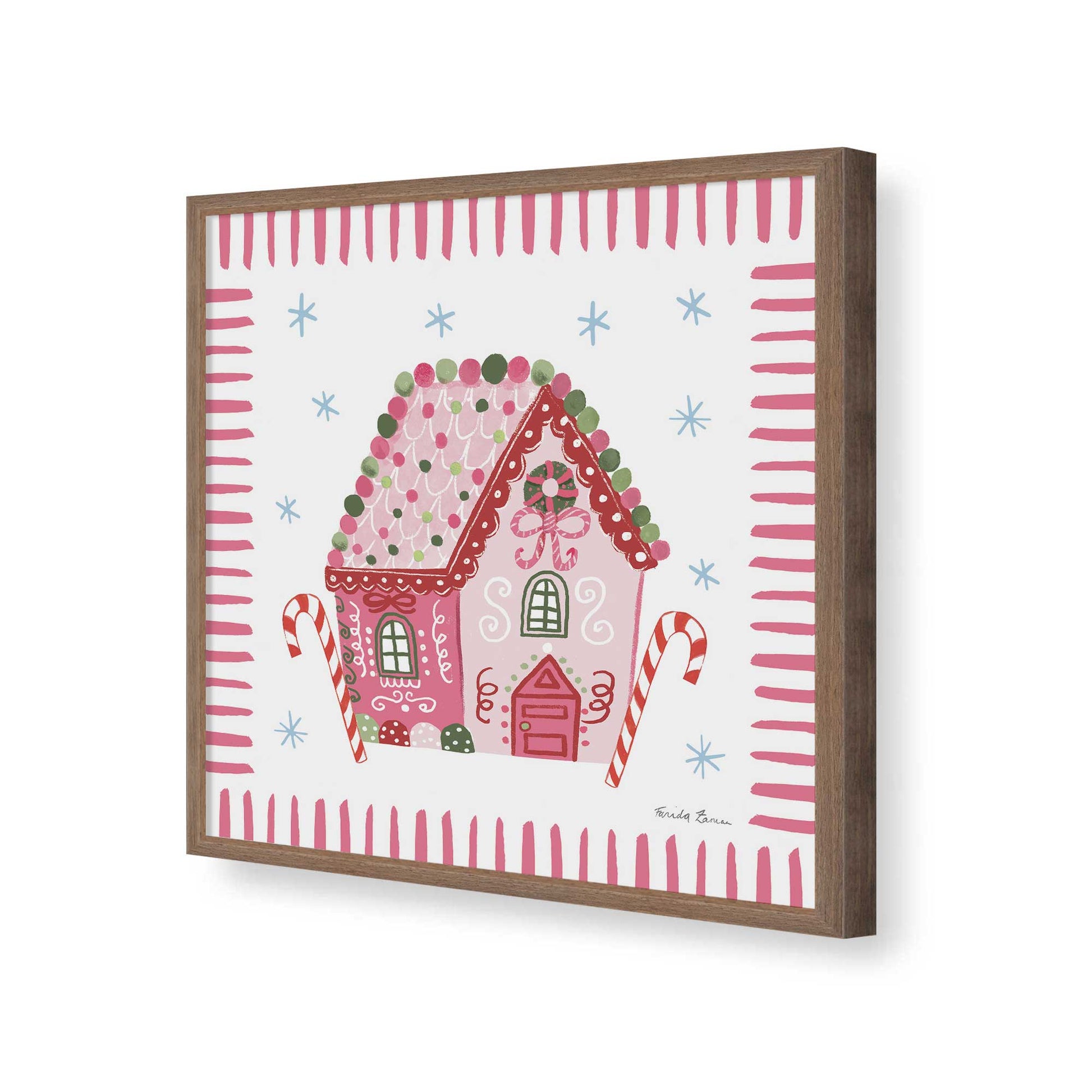 [Color:Walnut], Picture of art in a Walnut frame of the corner