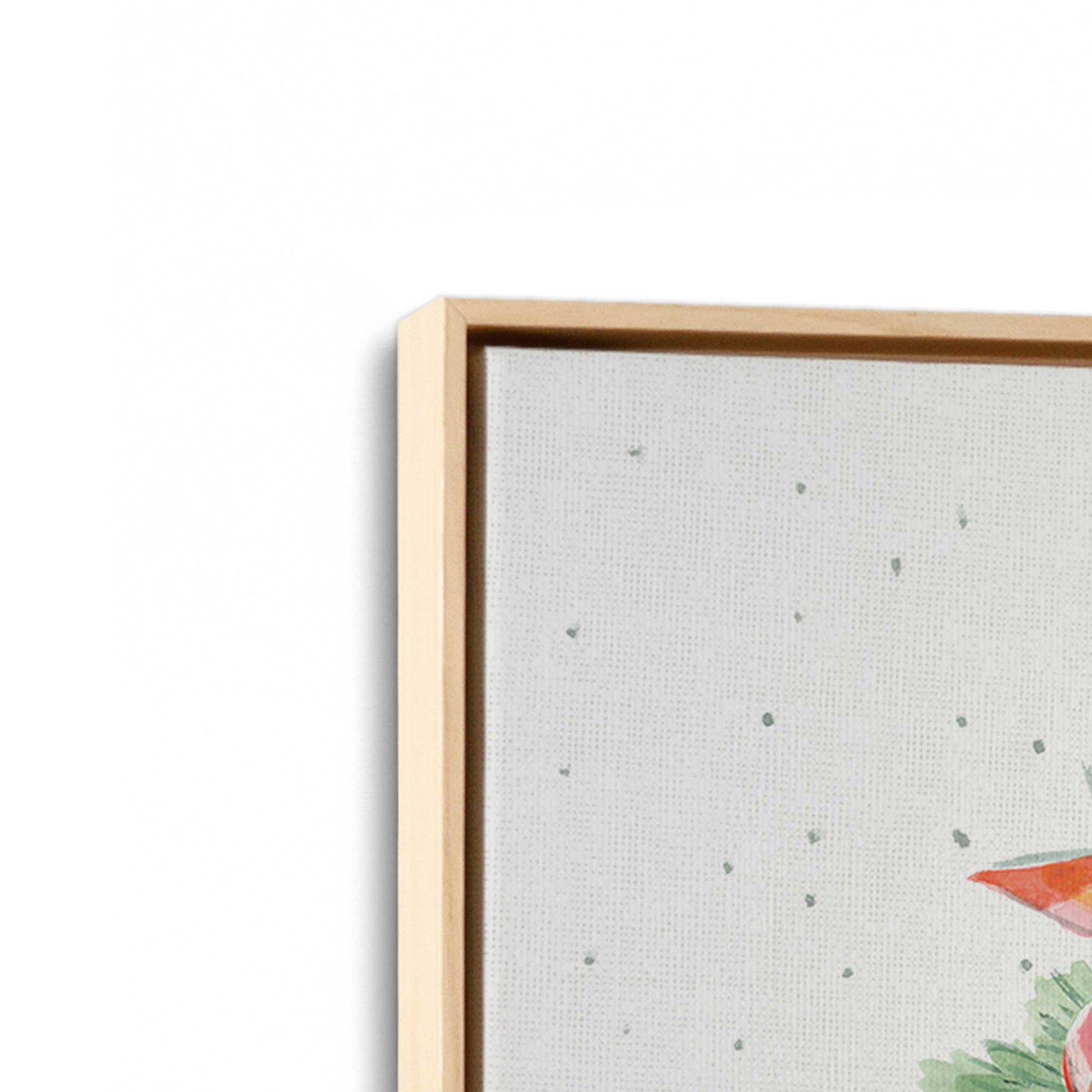 [Color:American Maple], Picture of art in a American Maple frame at an angle