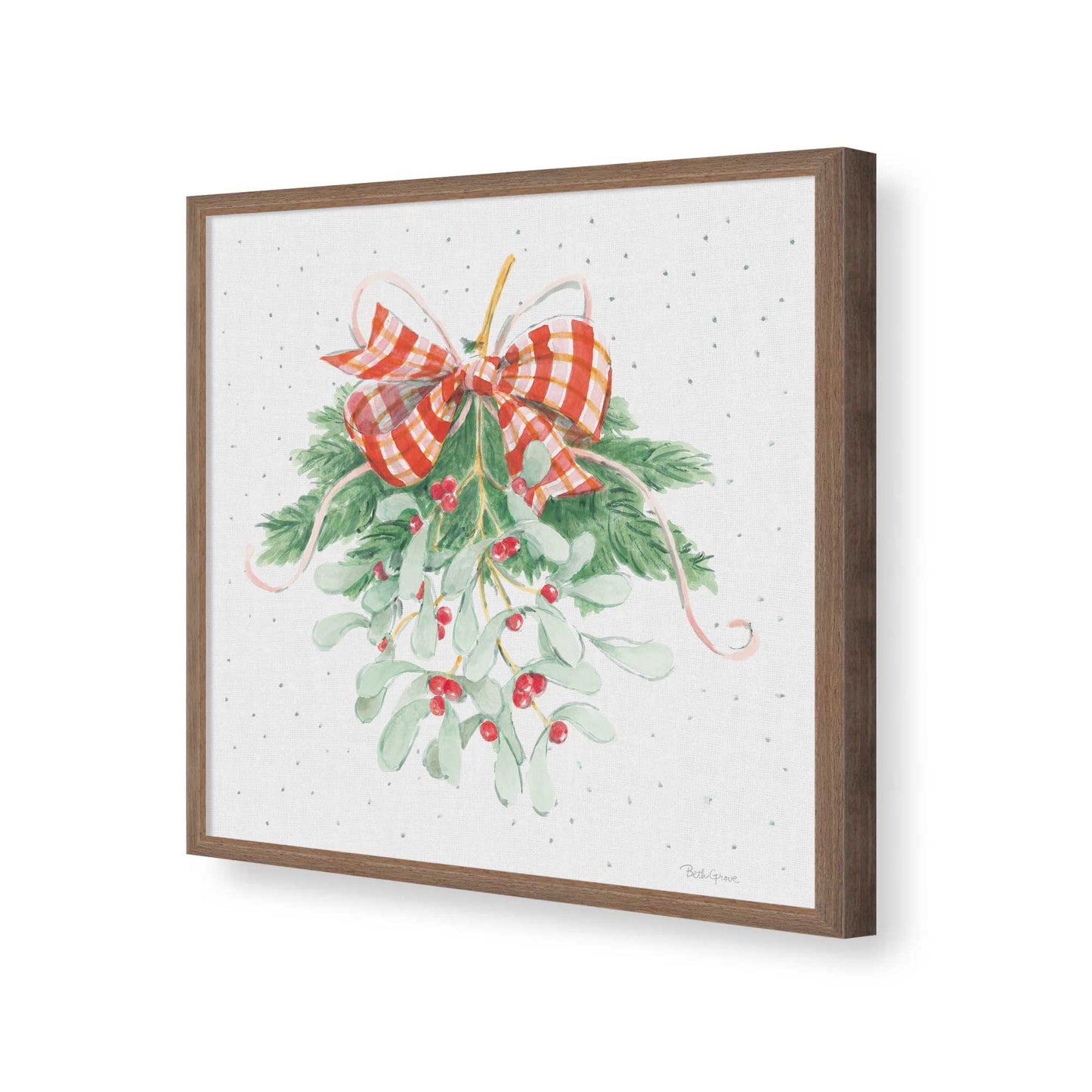 [Color:Walnut], Picture of art in a Walnut frame of the corner