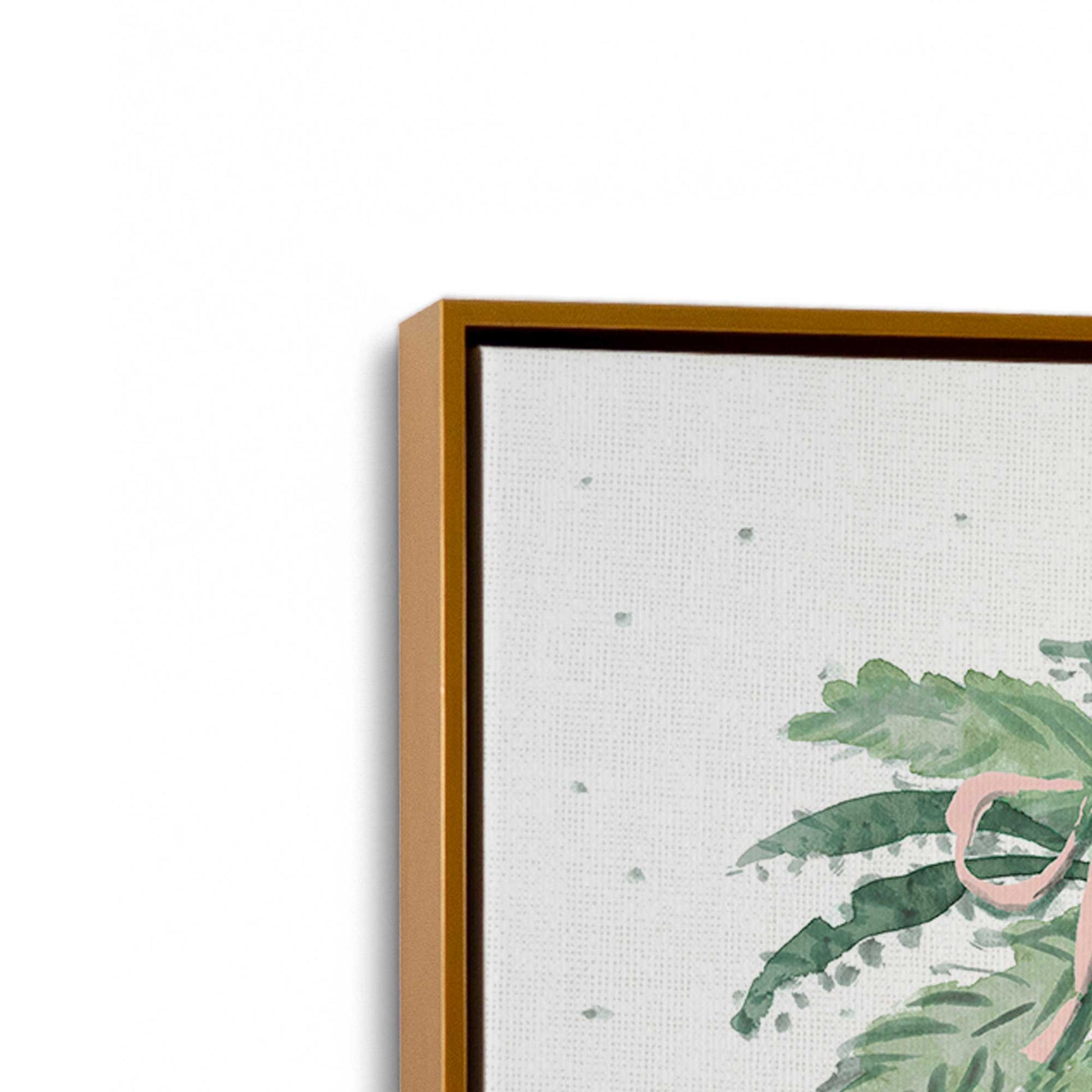 [Color:Polished Gold], Picture of art in a Polished Gold frame at an angle