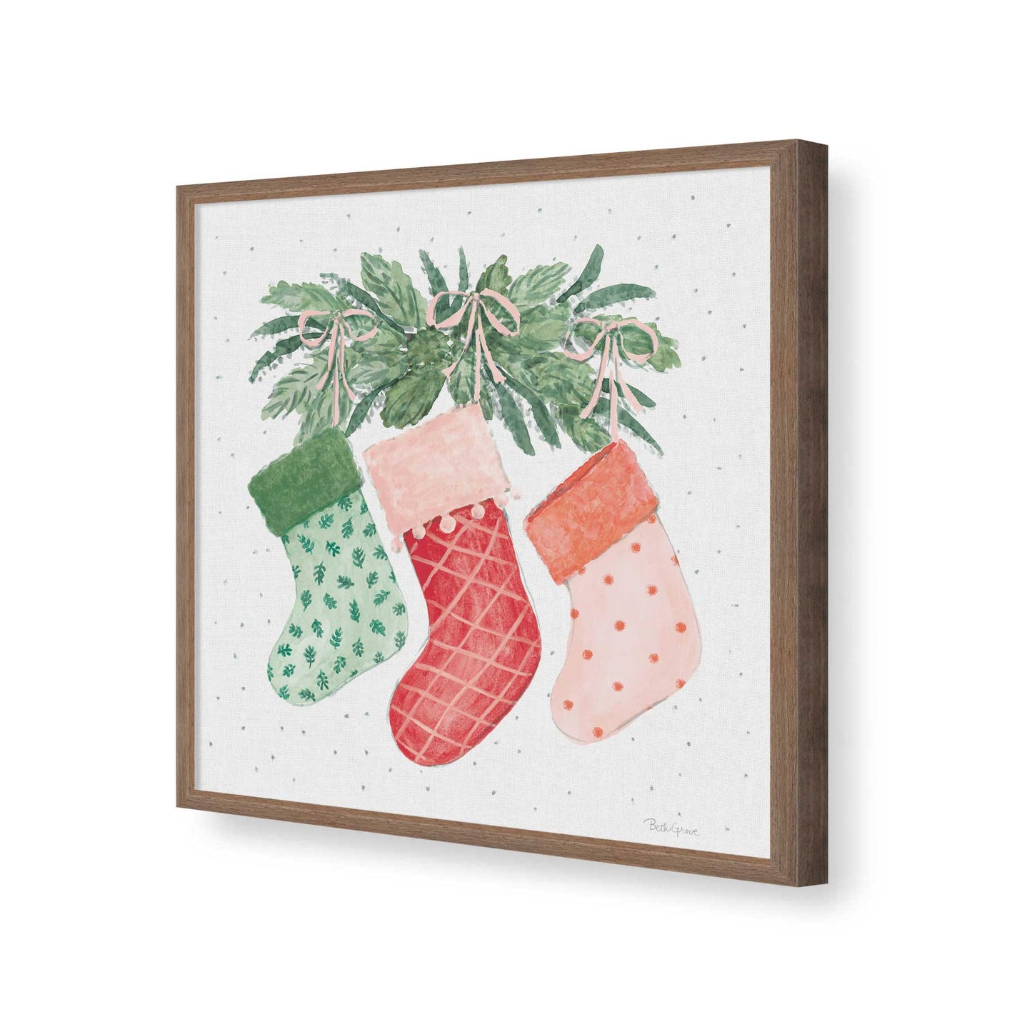 [Color:Walnut], Picture of art in a Walnut frame of the corner