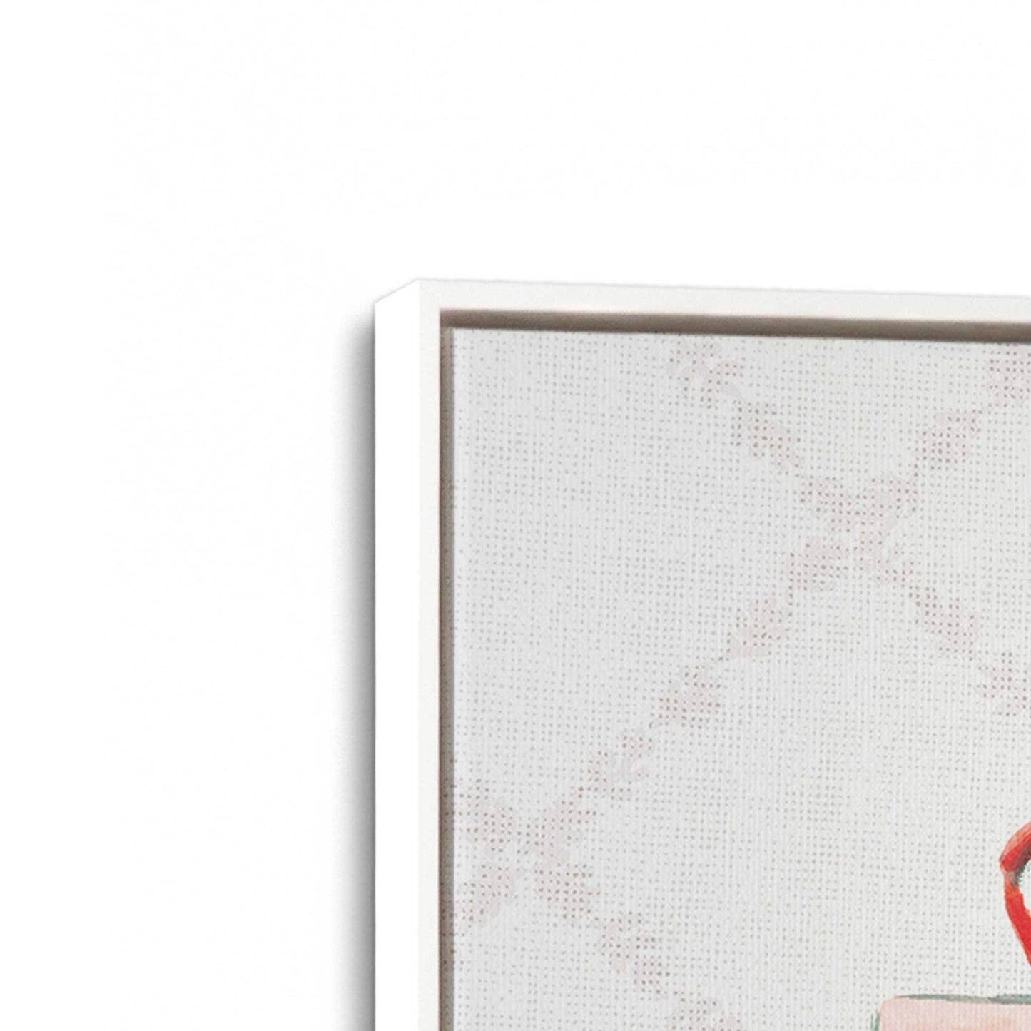 [Color:Opaque White], Picture of art in a White frame at an angle