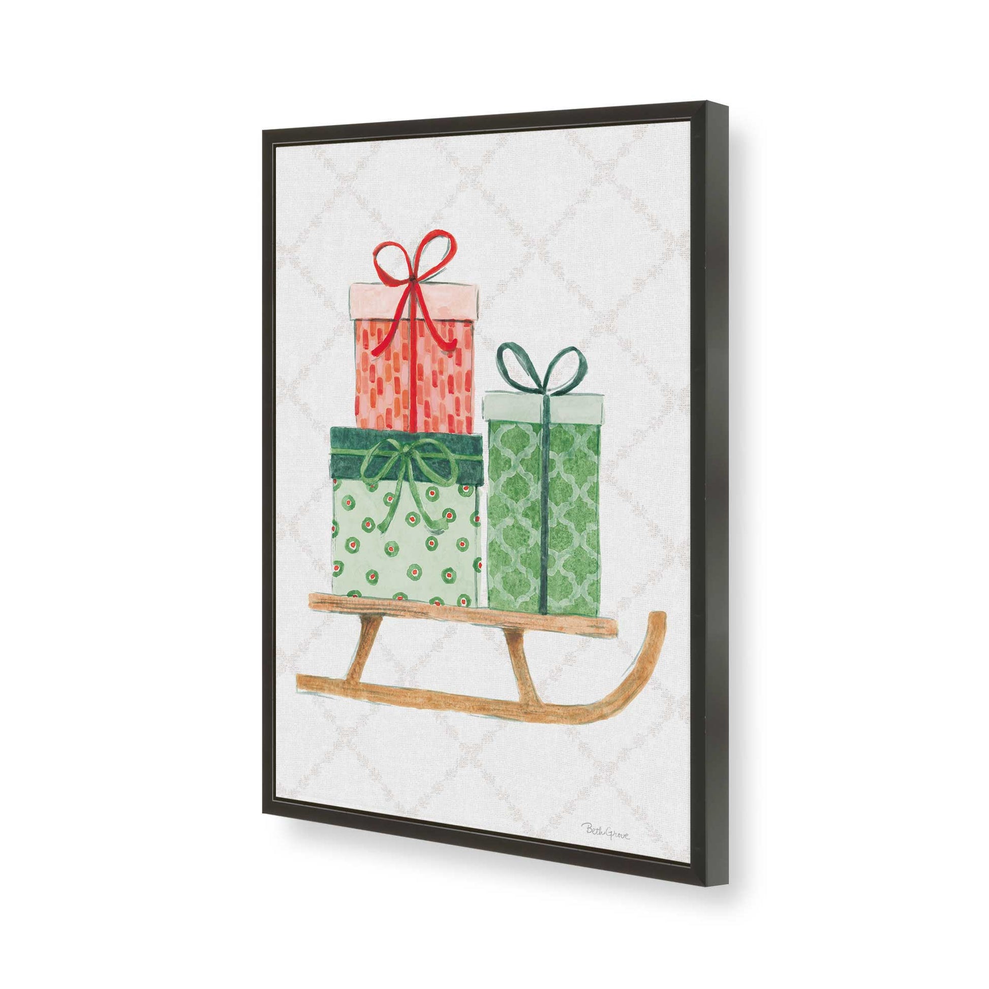 [Color:Satin Black], Picture of art in a Satin Black frame of the corner