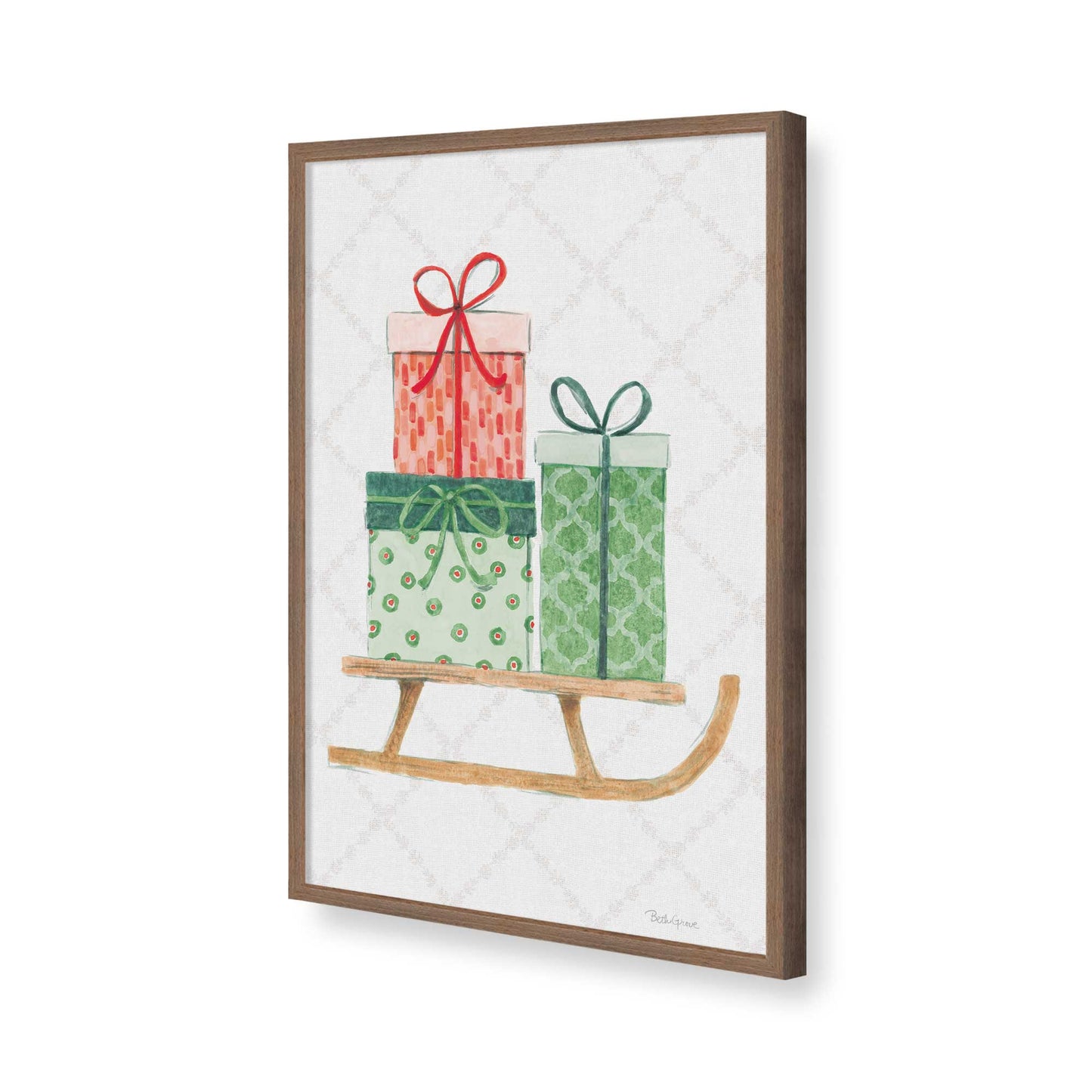 [Color:Walnut], Picture of art in a Walnut frame of the corner