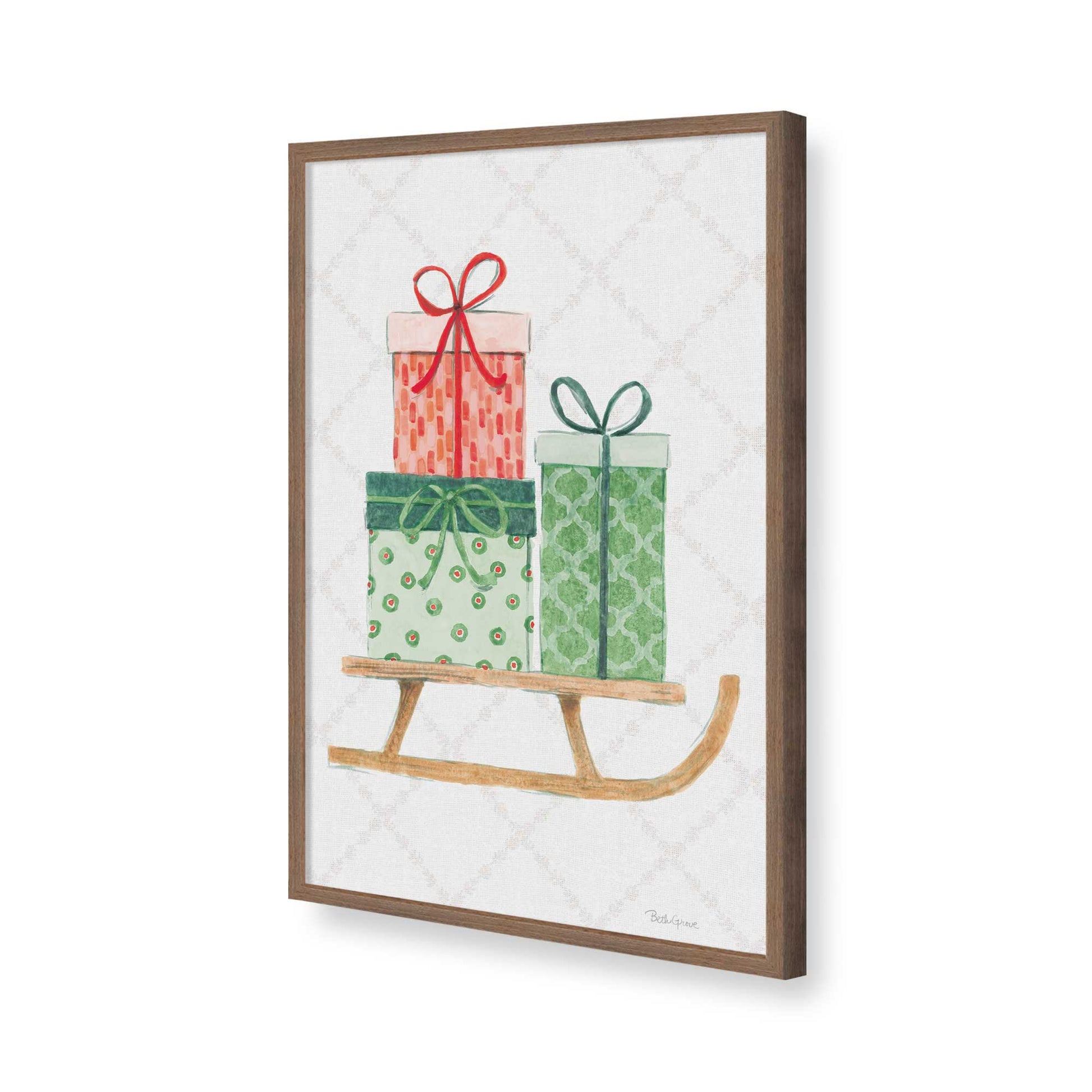 [Color:Walnut], Picture of art in a Walnut frame of the corner