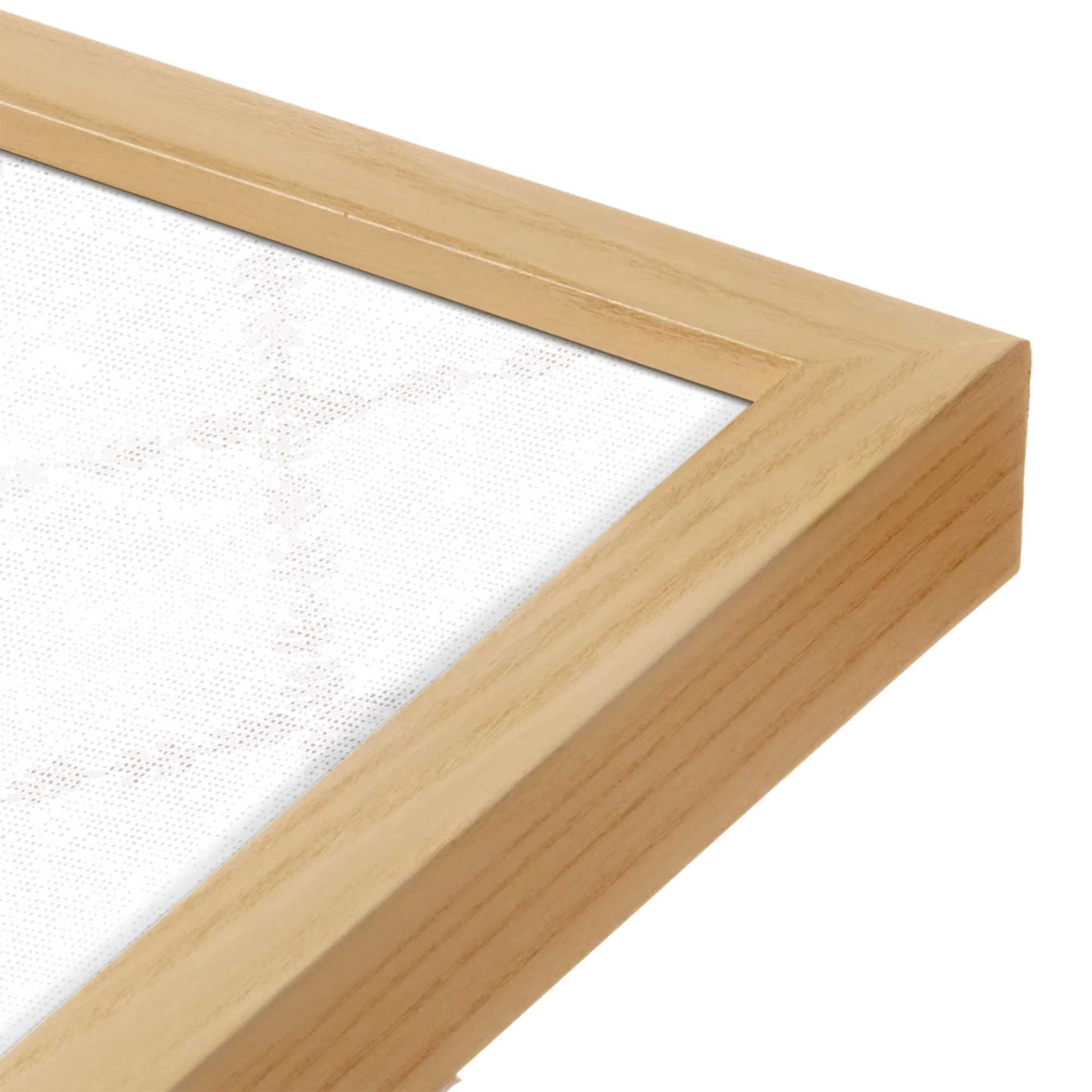 [Color:American Maple], Picture of art in a American Maple frame at an angle