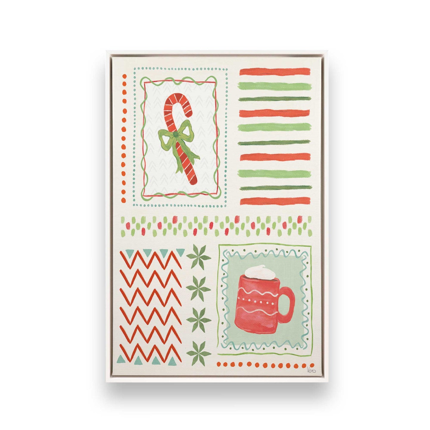 [Color:Opaque White], Picture of art in a White frame