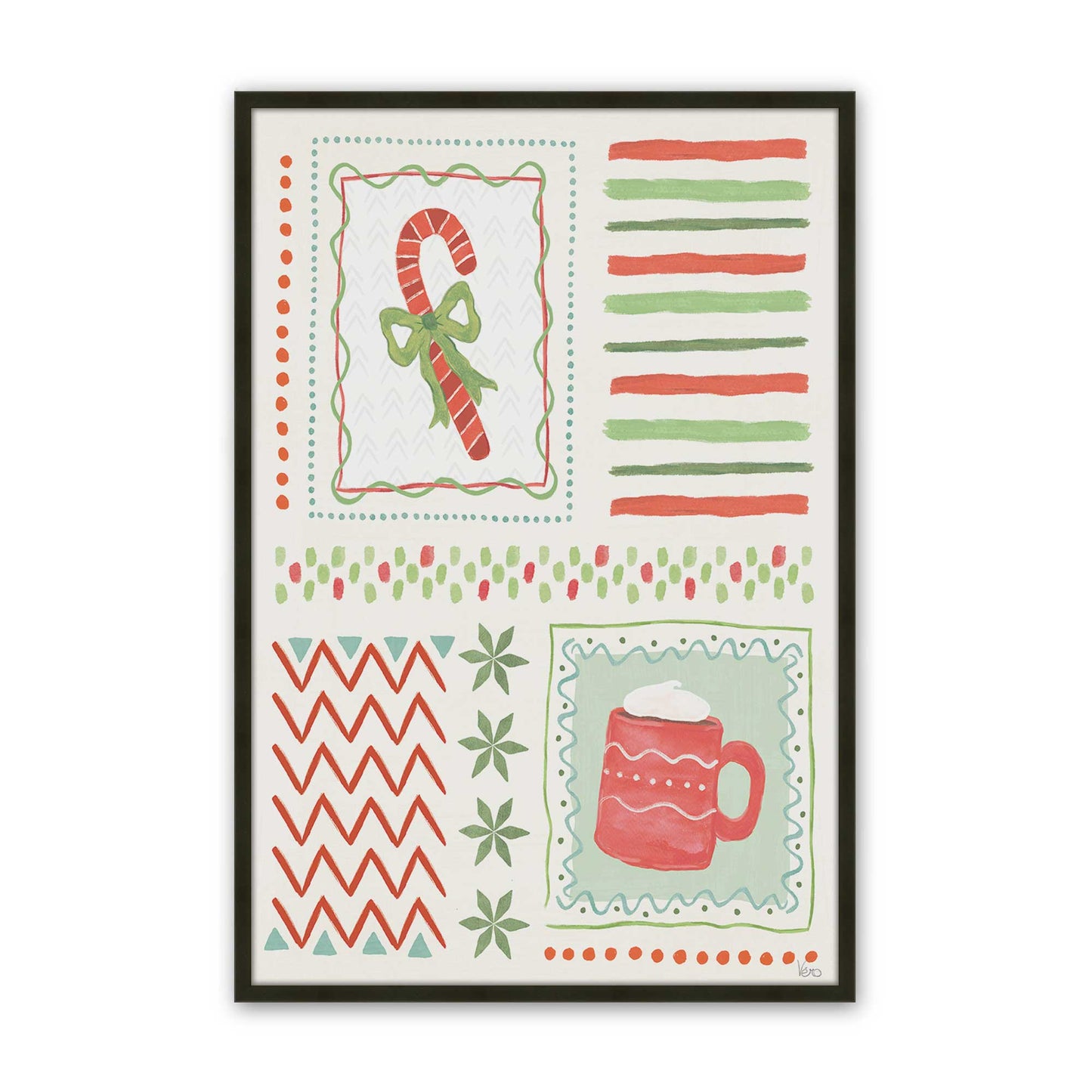 [Color:Satin Black], Picture of art in a Satin Black frame