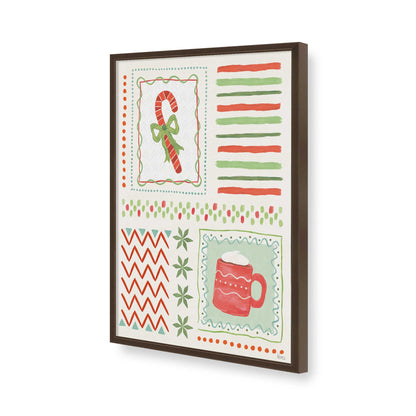 [Color:Brown], Picture of art in a Brown frame of the corner