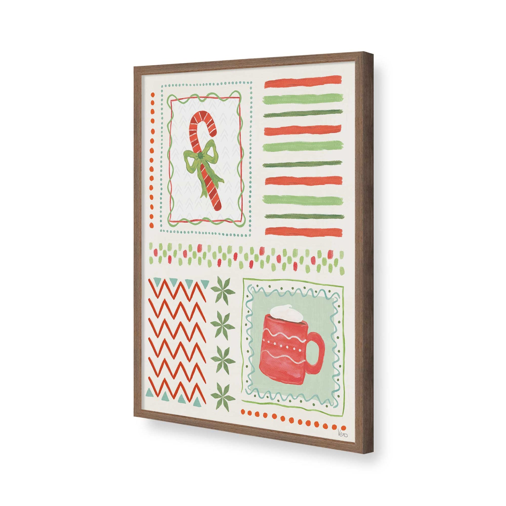 [Color:Walnut], Picture of art in a Walnut frame of the corner