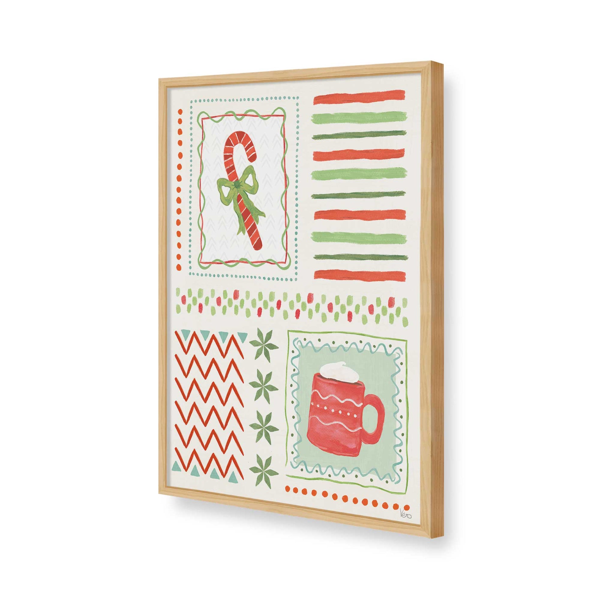 [Color:American Maple], Picture of art in a American Maple frame of the corner