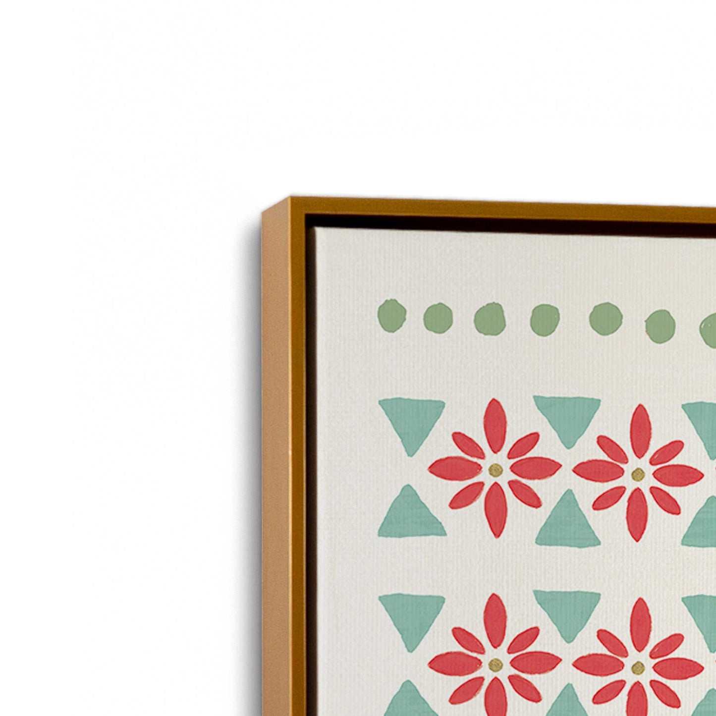 [Color:Polished Gold], Picture of art in a Polished Gold frame at an angle