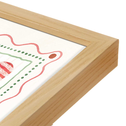 [Color:American Maple], Picture of art in a American Maple frame at an angle