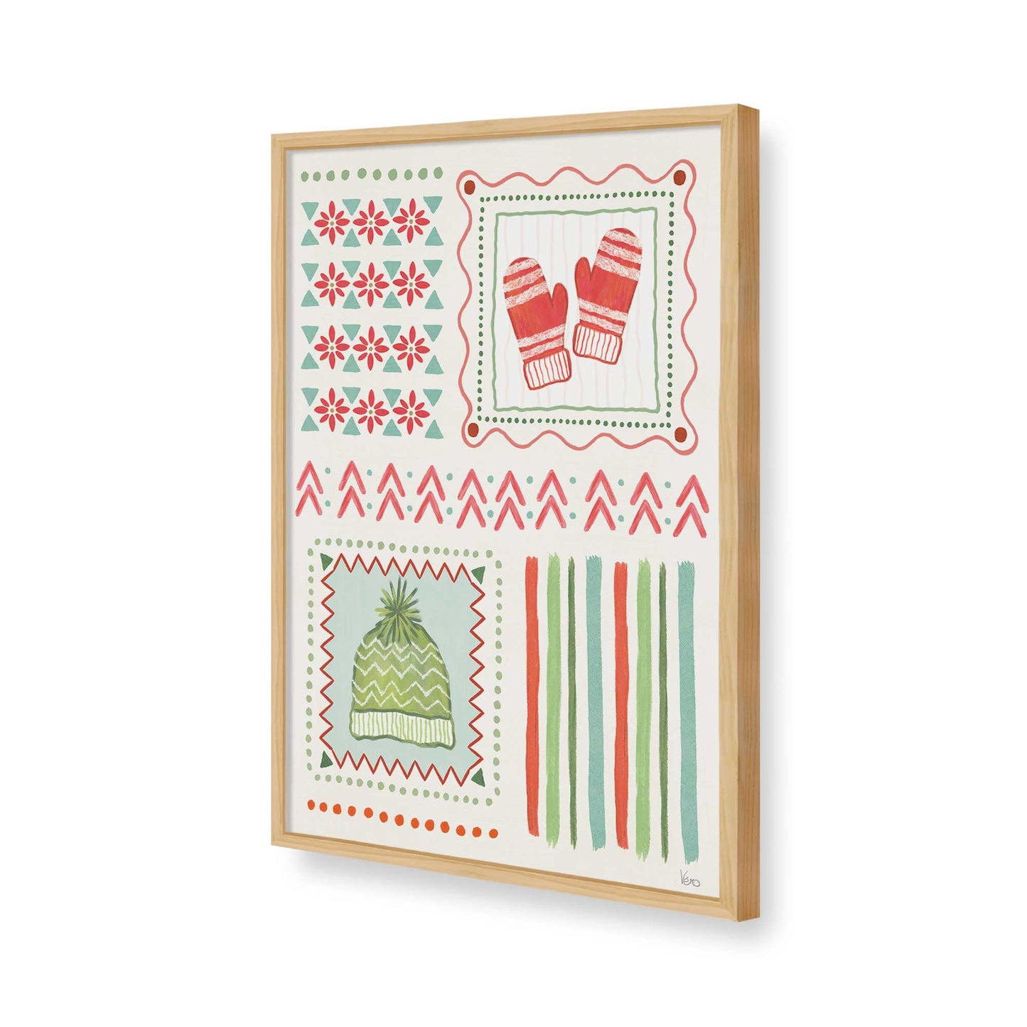 [Color:American Maple], Picture of art in a American Maple frame of the corner