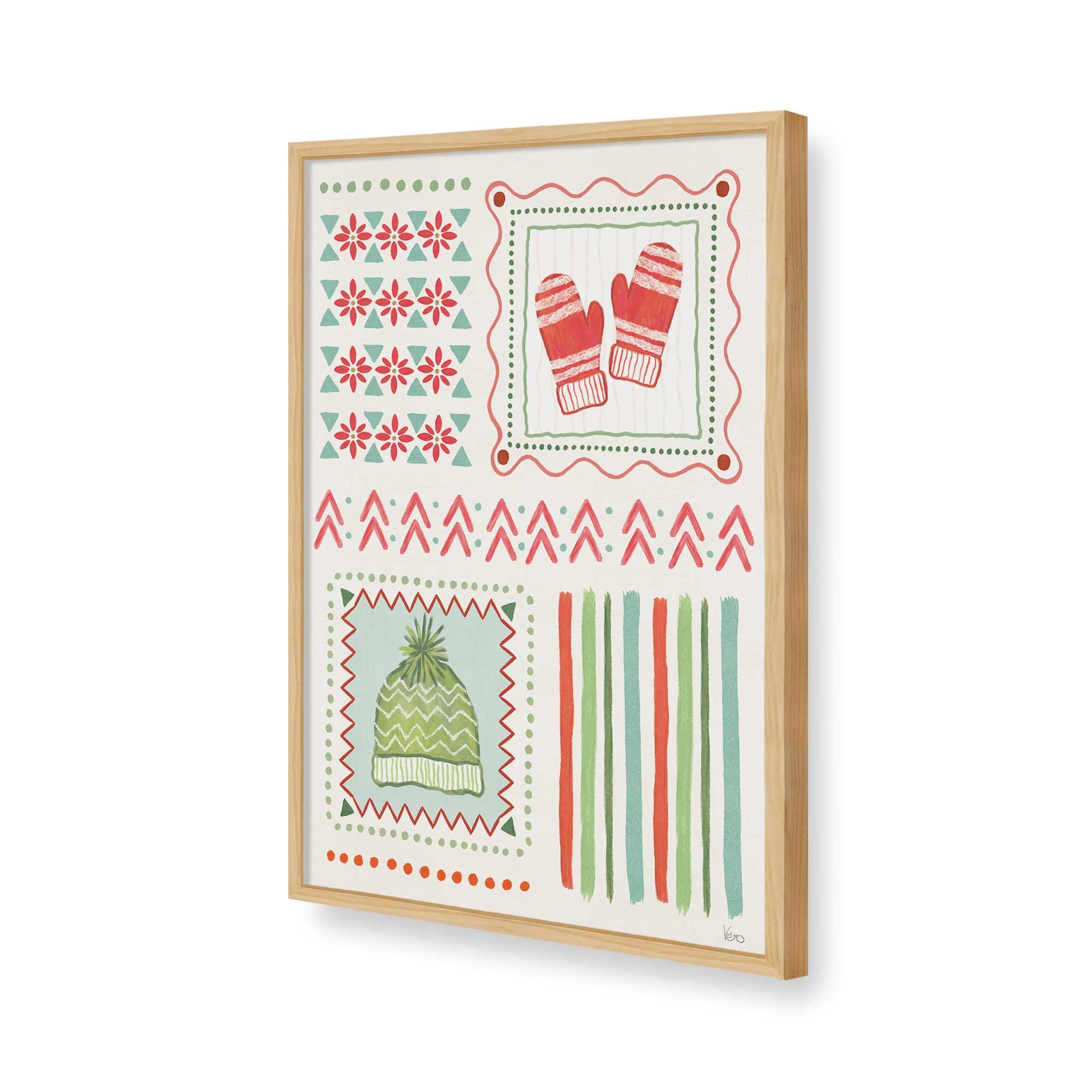 [Color:American Maple], Picture of art in a American Maple frame of the corner