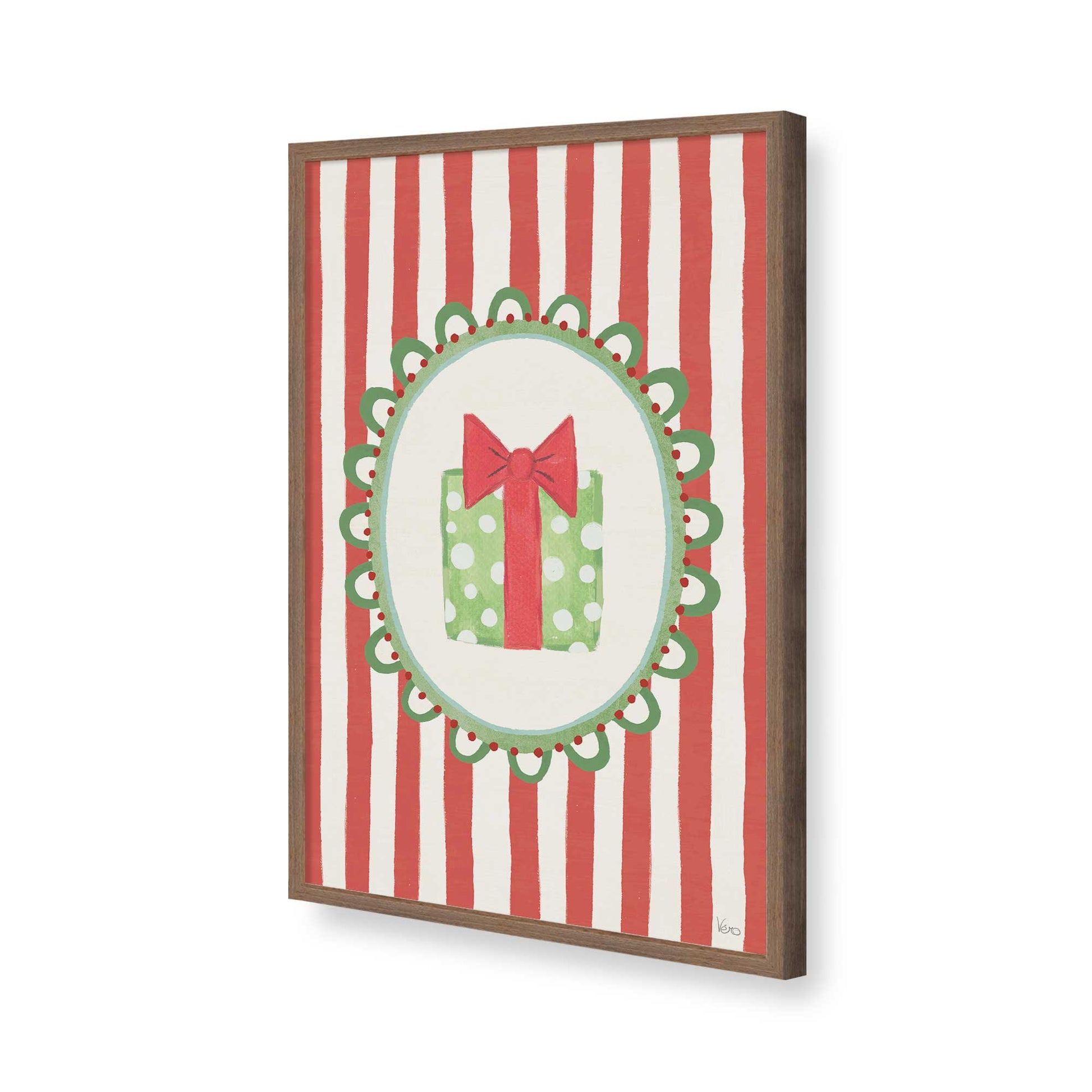 [Color:Walnut], Picture of art in a Walnut frame of the corner