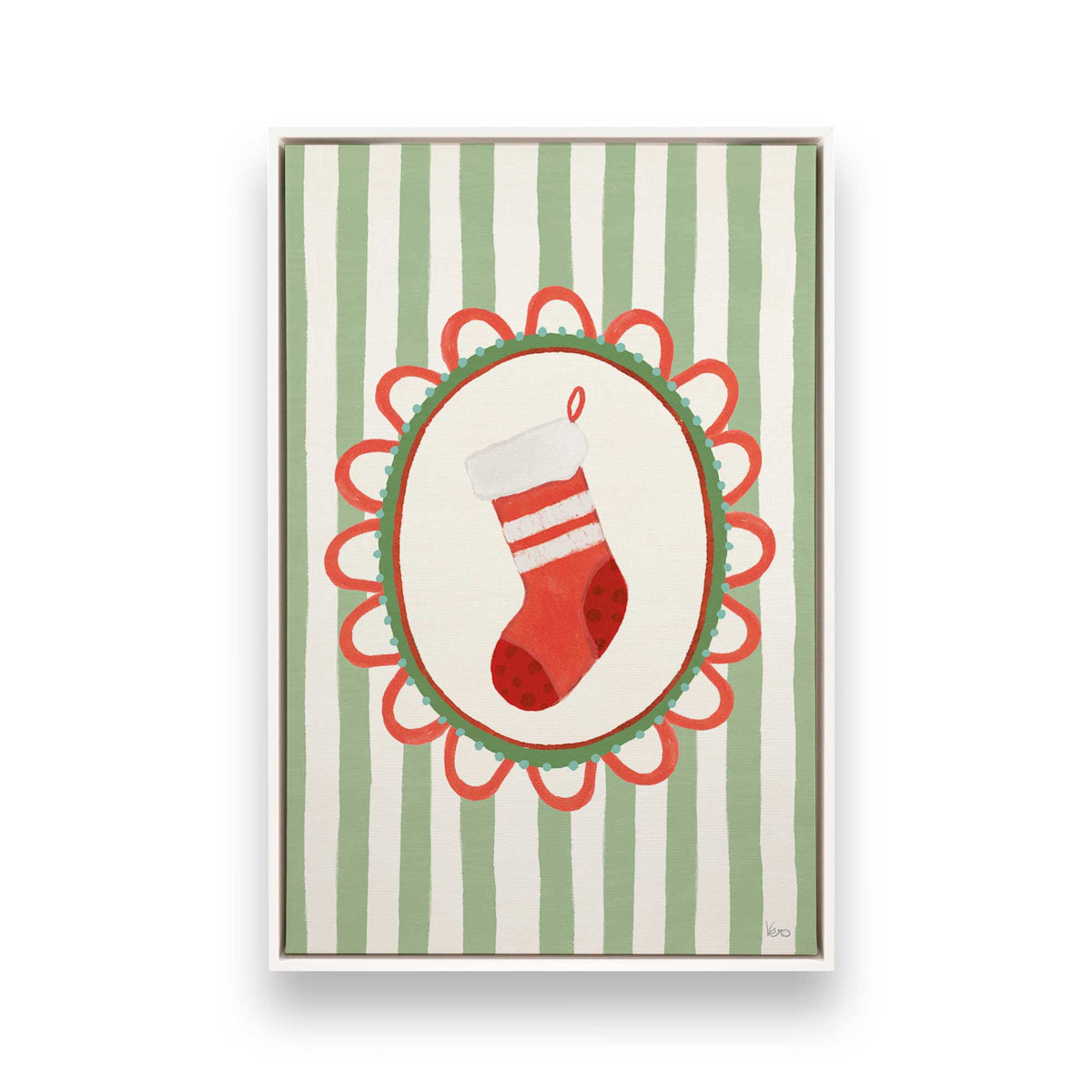 [Color:Opaque White], Picture of art in a White frame