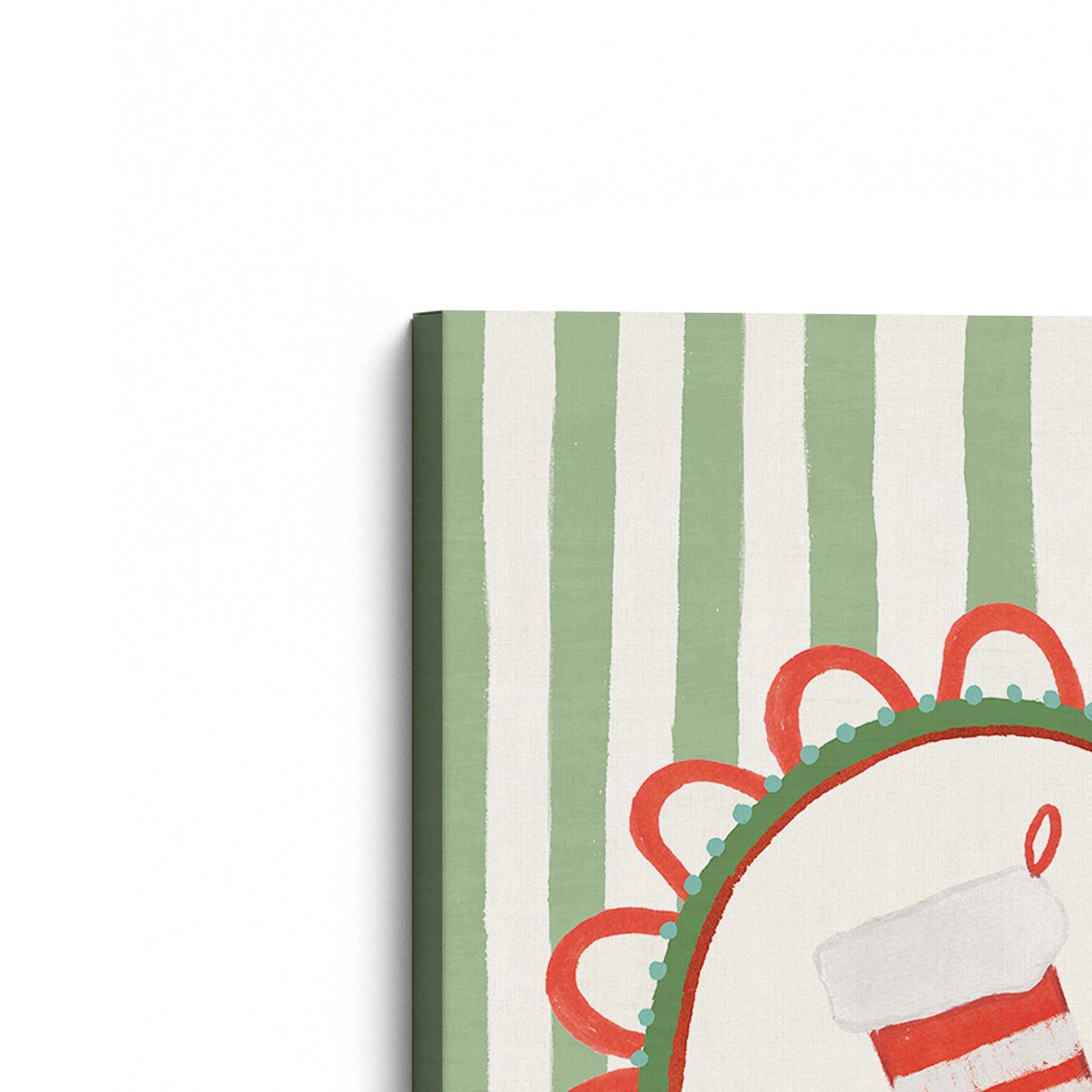 [Color:Stretched Canvas], Picture of the corner of the art