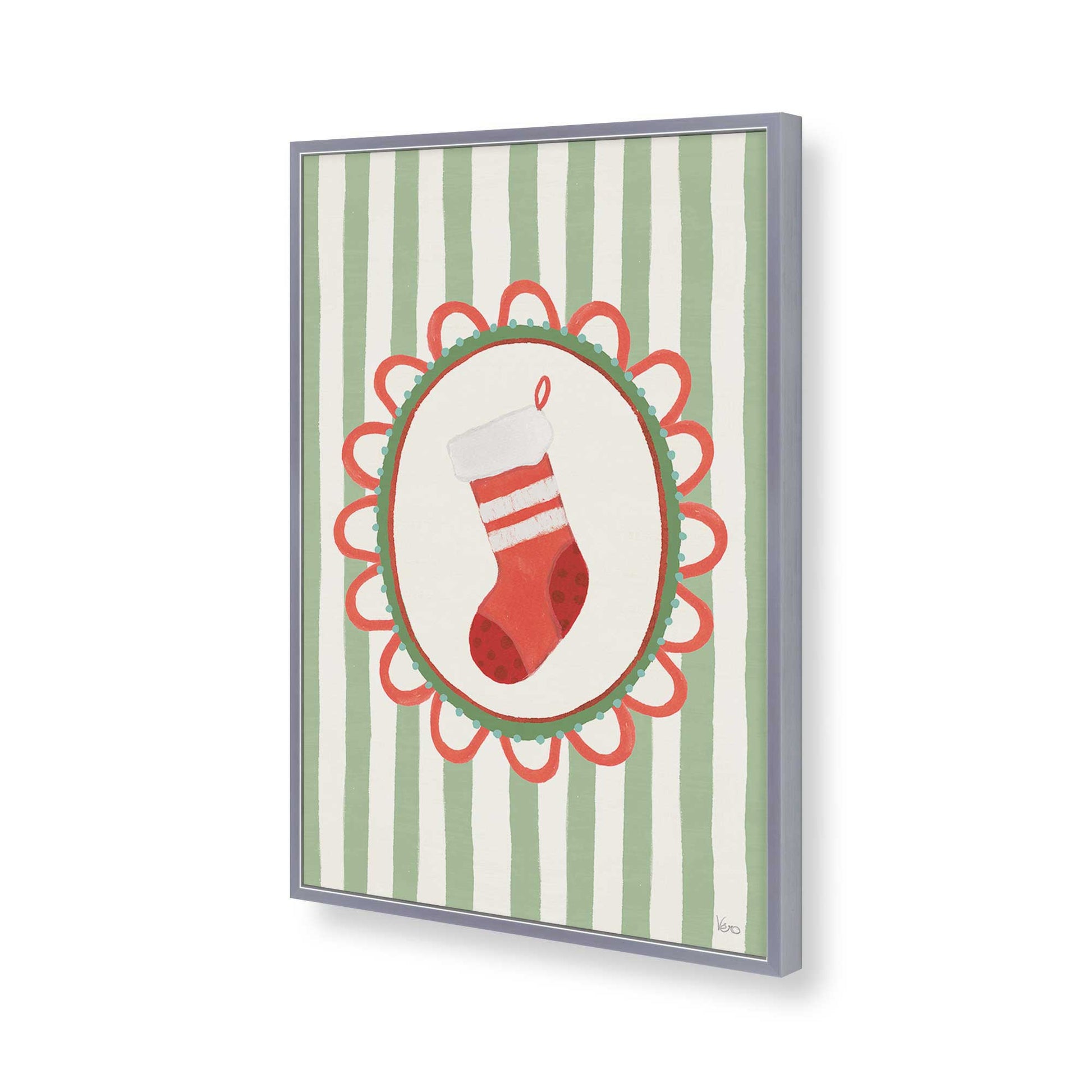 [Color:Polished Chrome], Picture of art in a Polished Chrome frame of the corner