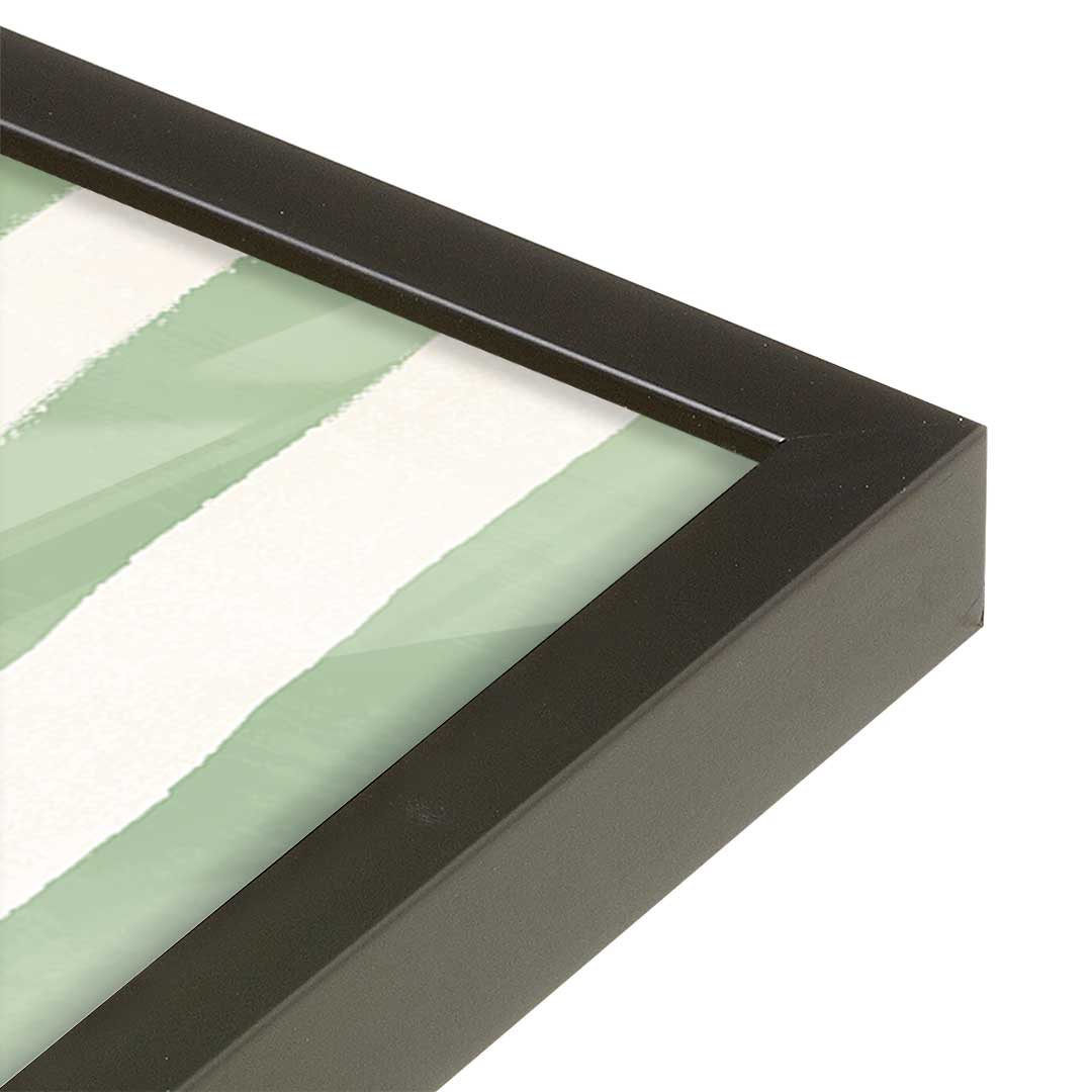 [Color:Satin Black], Picture of art in a Satin Black frame at an angle