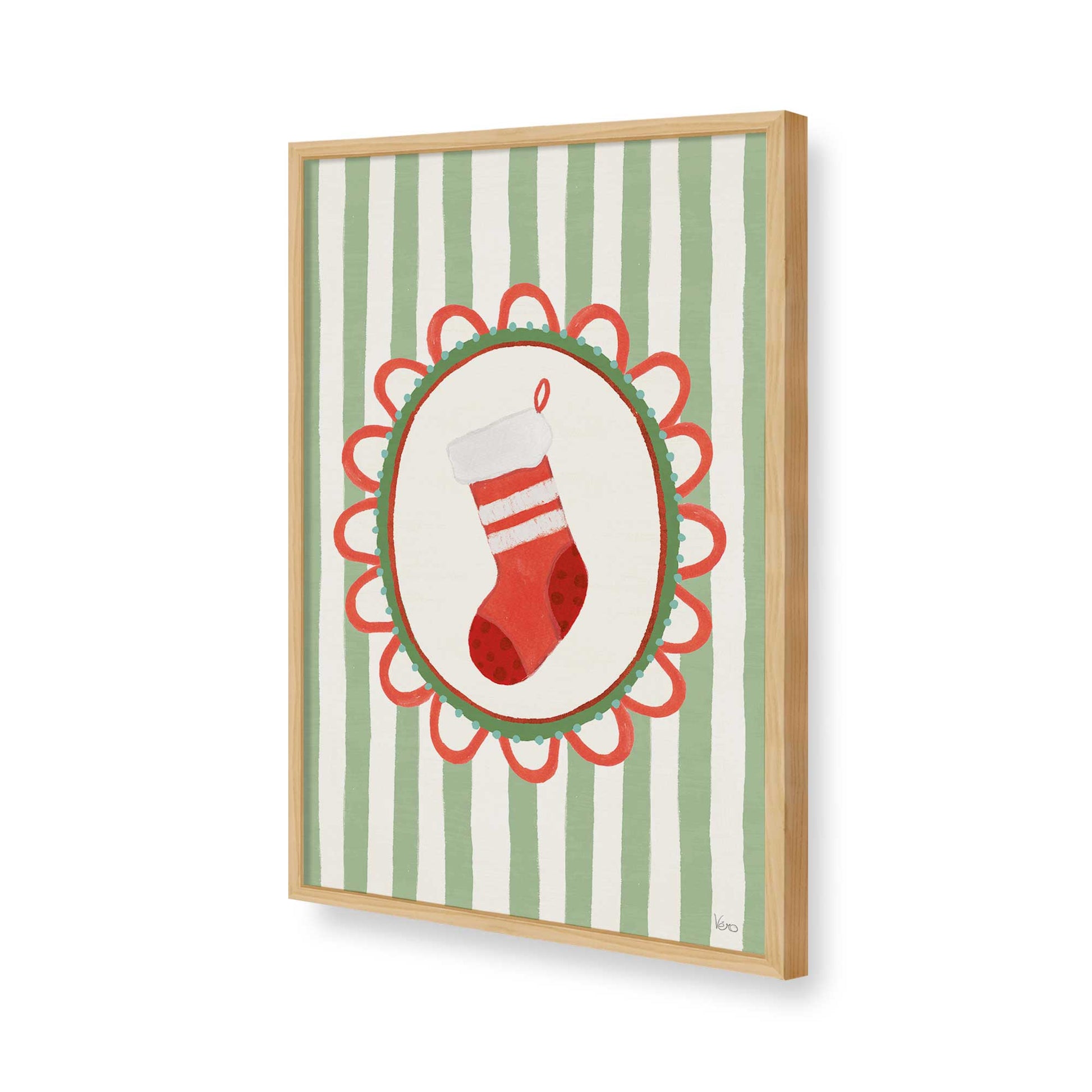 [Color:American Maple], Picture of art in a American Maple frame of the corner