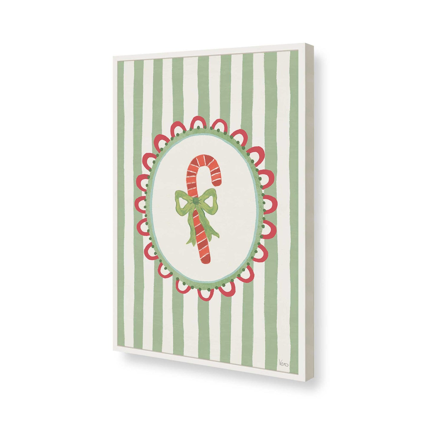 [Color:Opaque White], Picture of art in a Opaque White frame of the corner