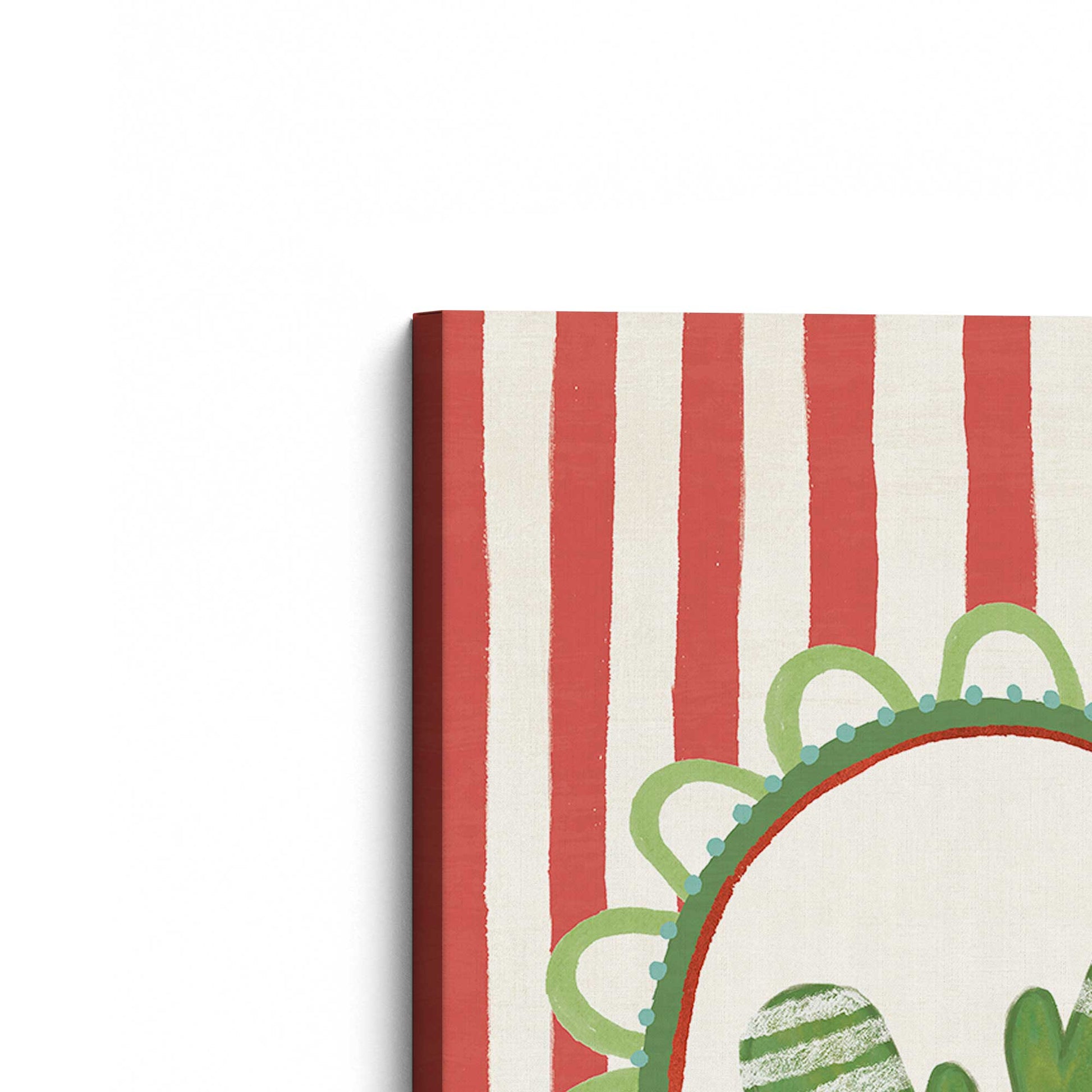 [Color:Stretched Canvas], Picture of the corner of the art