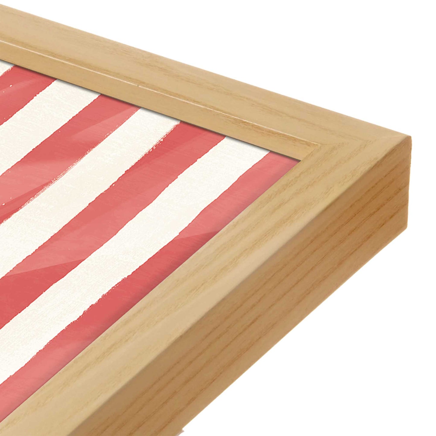 [Color:American Maple], Picture of art in a American Maple frame at an angle