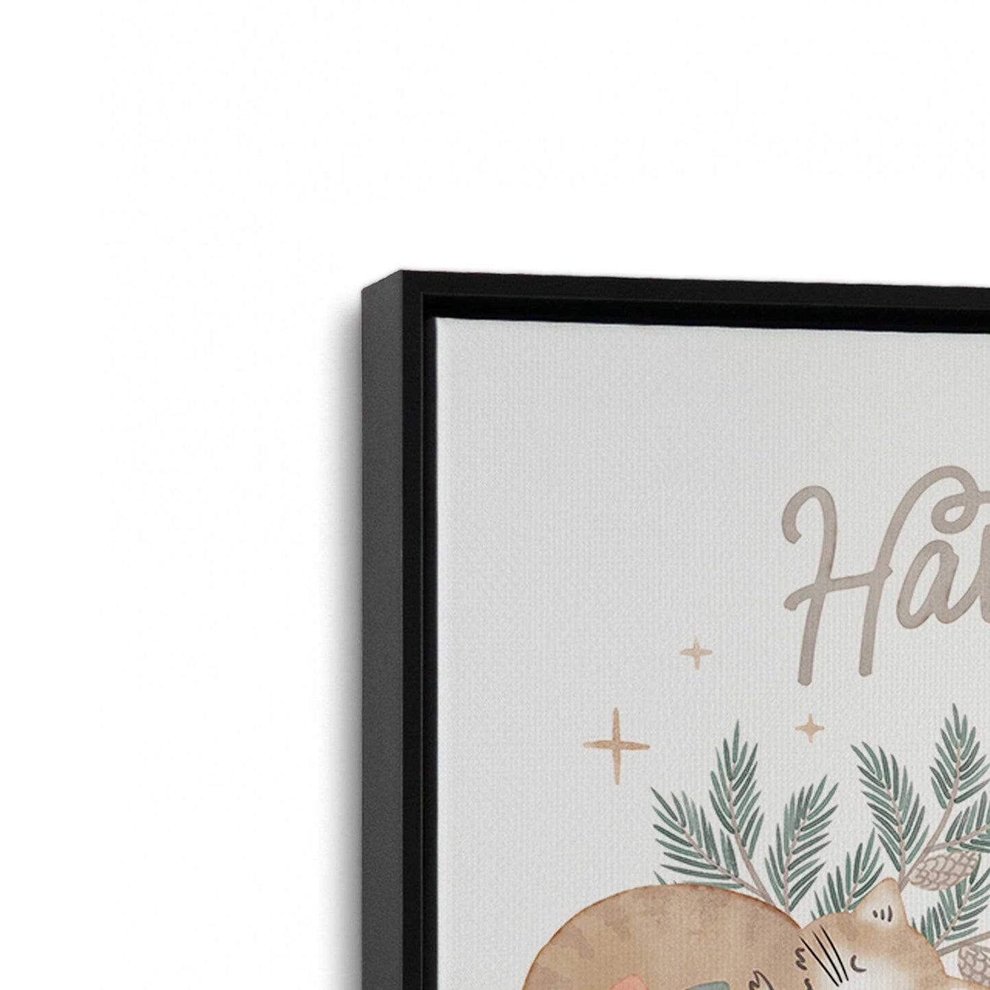 [Color:Satin Black], Picture of art in a Satin Black frame at an angle