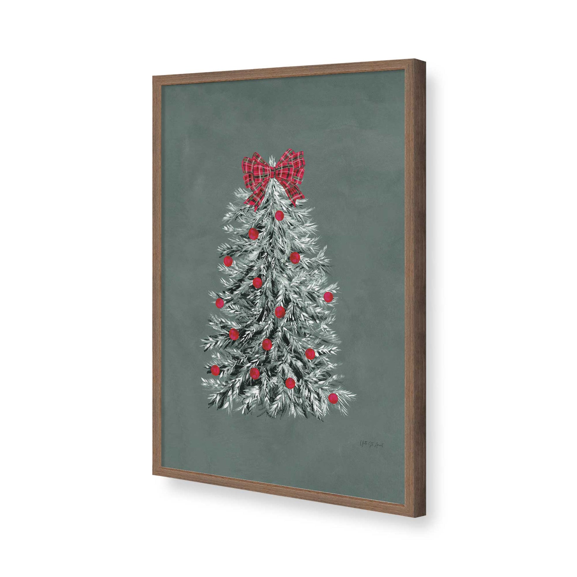 [Color:Walnut], Picture of art in a Walnut frame of the corner