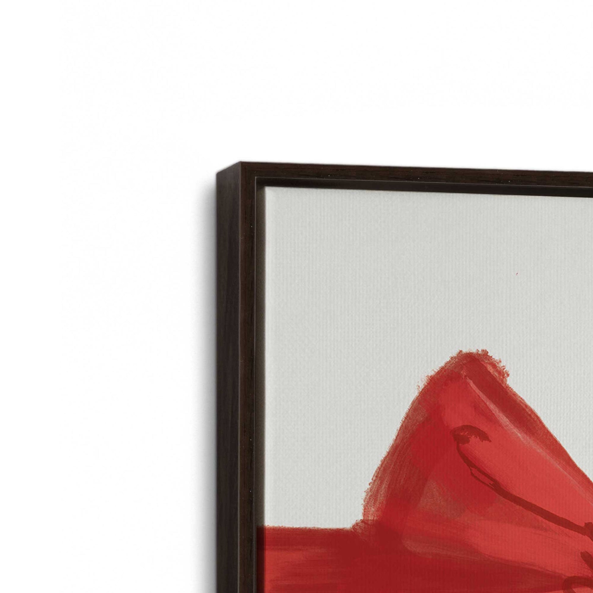 [Color:Espresso], Picture of art in a Espresso frame at an angle