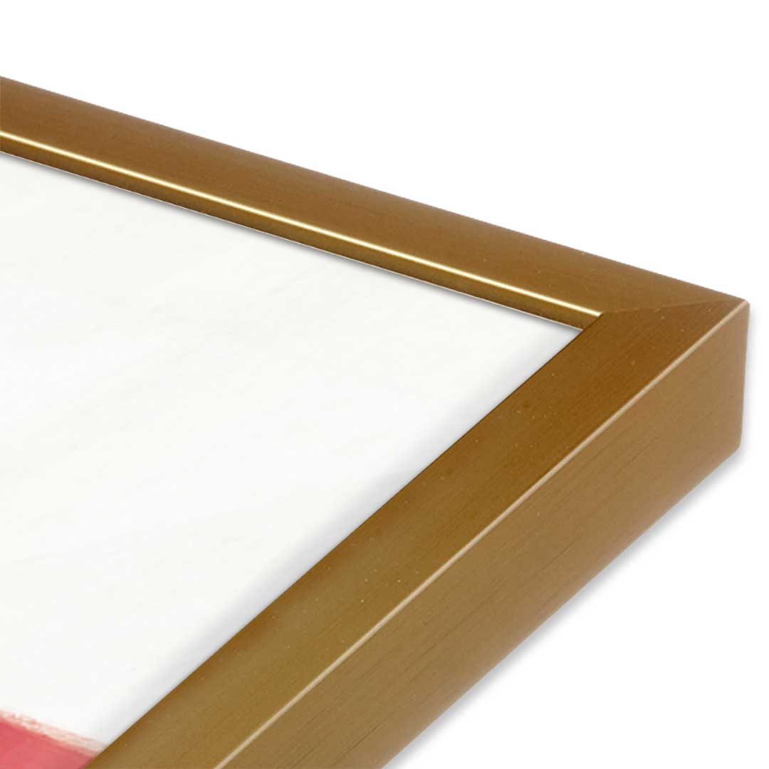 [Color:Polished Gold], Picture of art in a Polished Gold frame at an angle